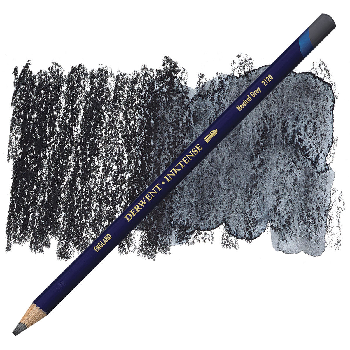 Derwent Inktense Pencil - Neutral Gray pencil and swatch