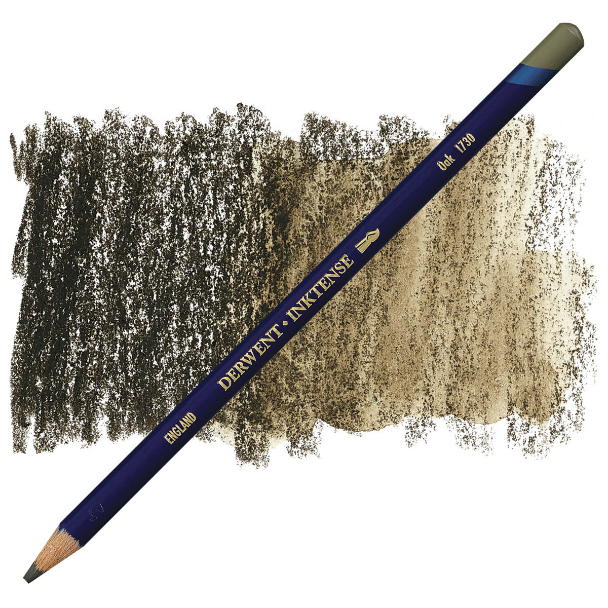 Derwent Inktense Pencil - Oak pencil and swatch