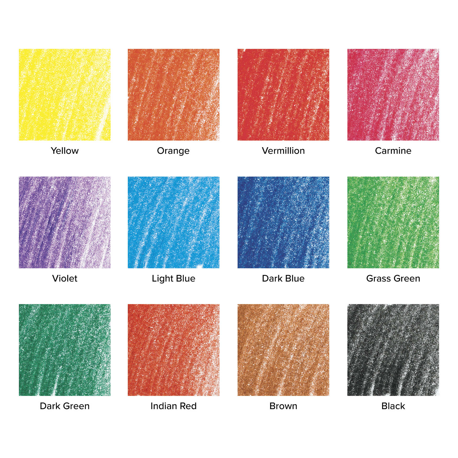 Blick Studio Artists' Colored Pencil Set - Set of 12, Assorted Colors, swatches Blick Studio Artists' Colored Pencil Set - Set of 12, Assorted Colors, swatches