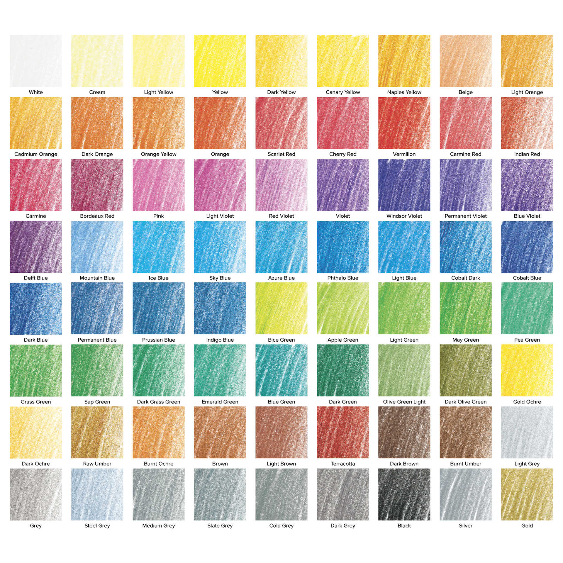 Blick Studio Artists' Colored Pencil Set - Set of 72, Assorted Colors, Wood Box, swatches Blick Studio Artists' Colored Pencil Set - Set of 72, Assorted Colors, Wood Box, swatches