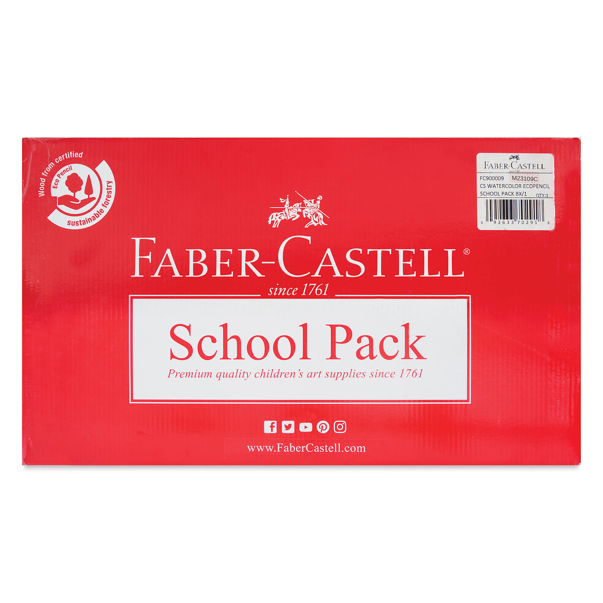 Faber-Castell Grip Watercolor EcoPencil - School Pack, Set of 300, box cover