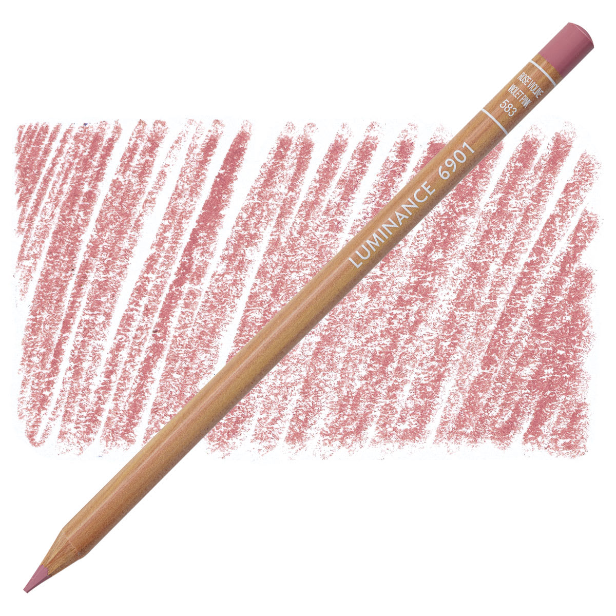 Caran d'Ache Luminance Colored Pencil - Violet Pink pencil and swatch