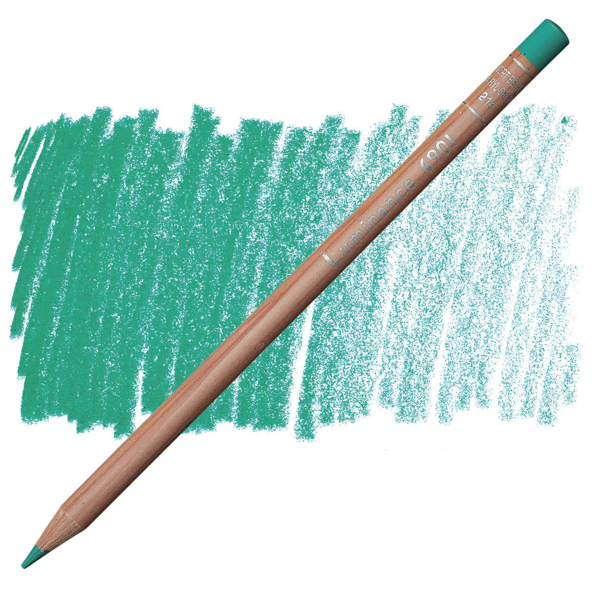 Caran d'Ache Luminance Colored Pencil - Beryl Green pencil and swatch
