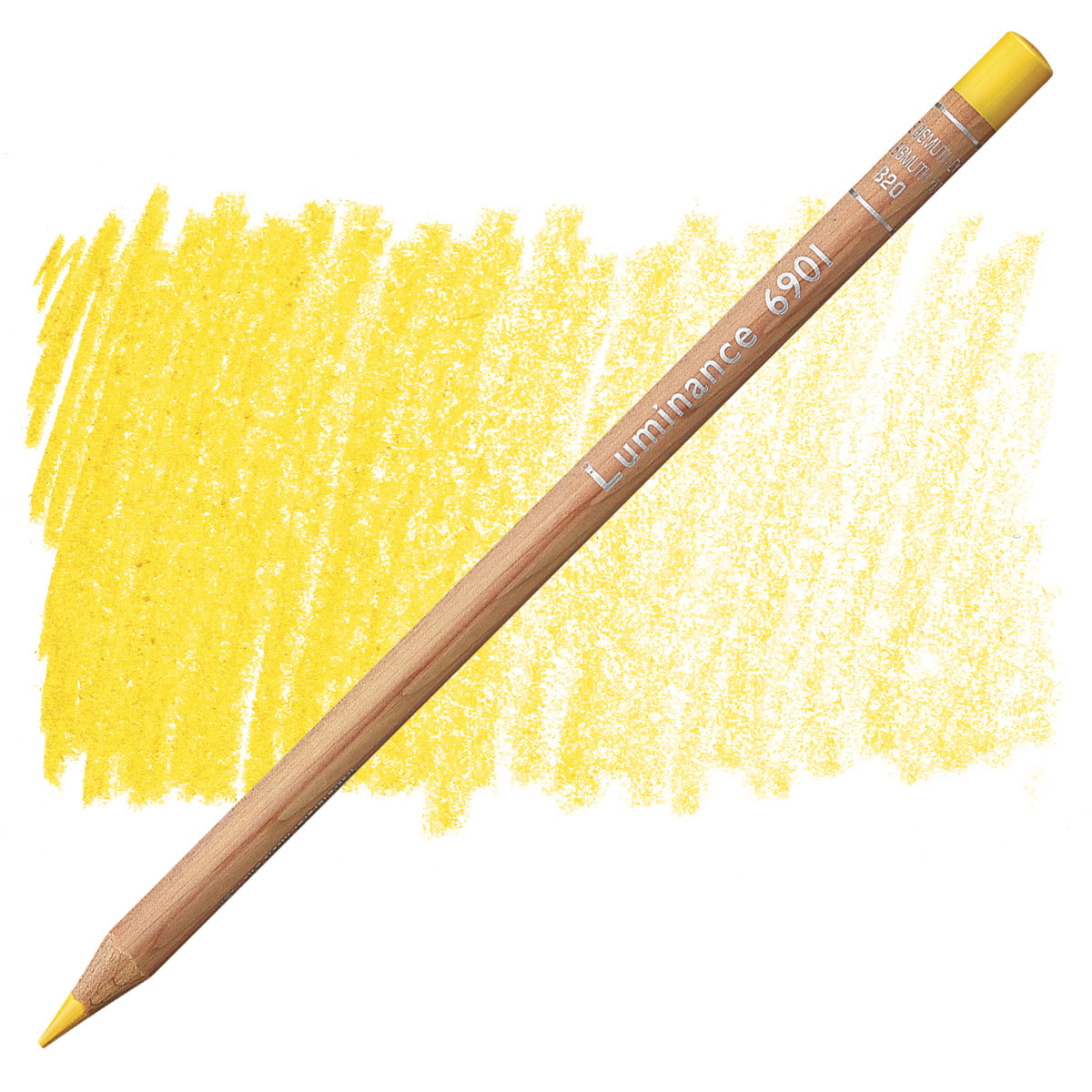 Caran d'Ache Luminance Colored Pencil - Golden Bismuth Yellow pencil and swatch