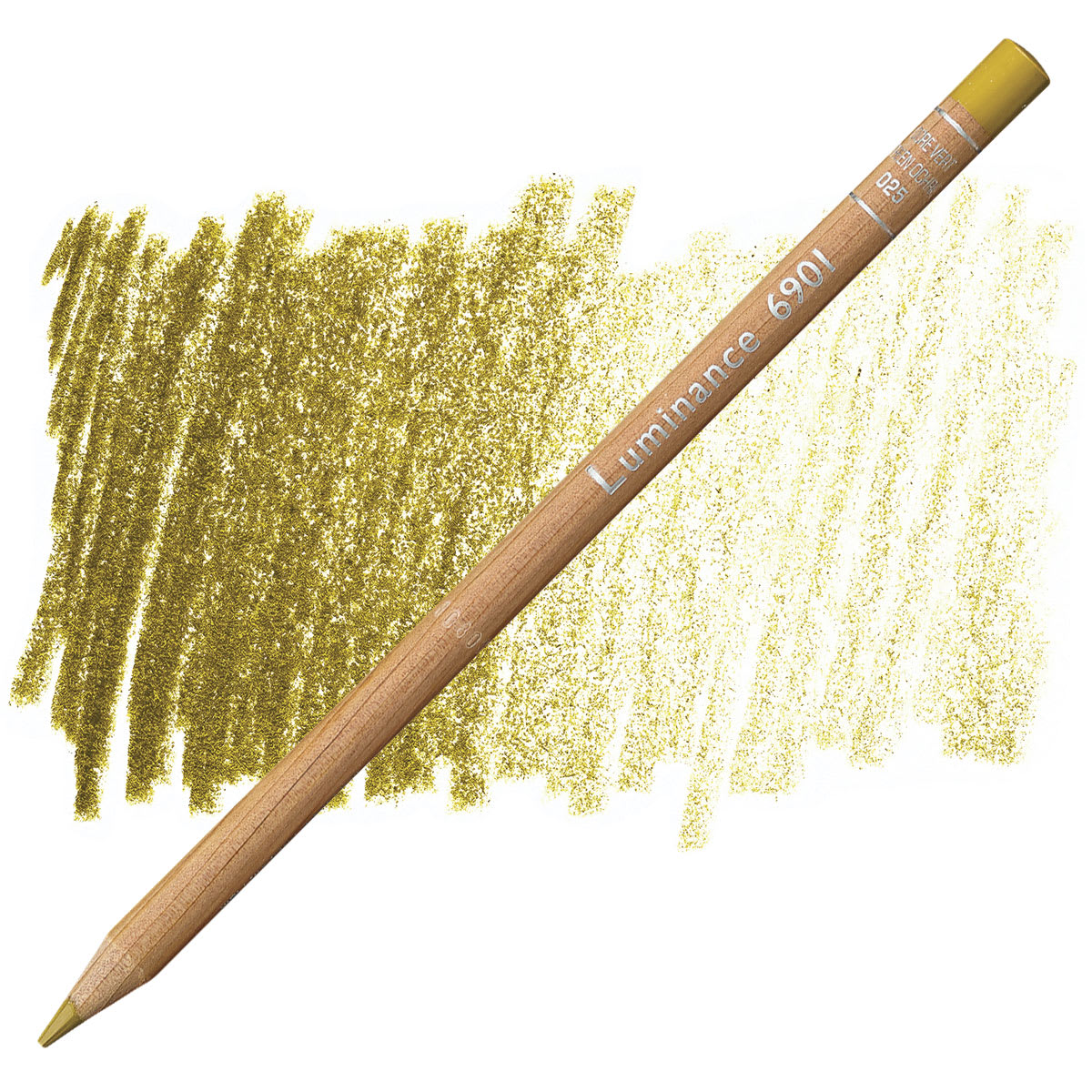 Caran d'Ache Luminance Colored Pencil - Green Ochre pencil and swatch