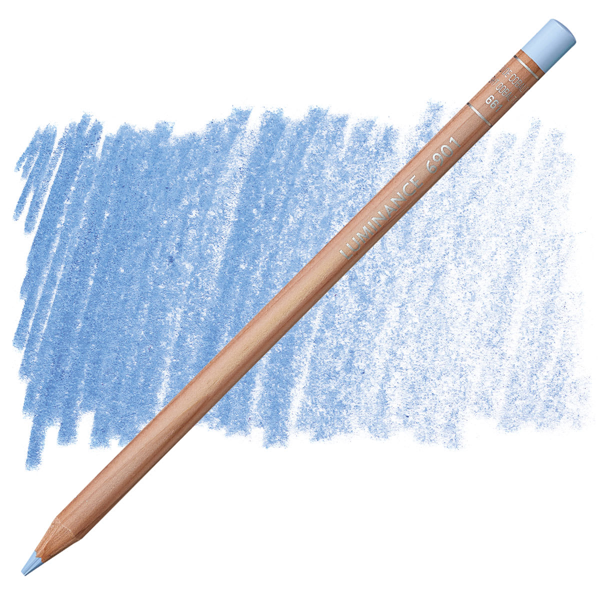 Caran d'Ache Luminance Colored Pencil - Light Cobalt Blue pencil and swatch