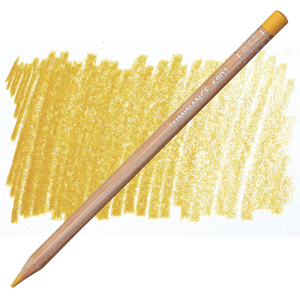 Caran d'Ache Luminance Colored Pencil - Raw Sienna pencil and swatch