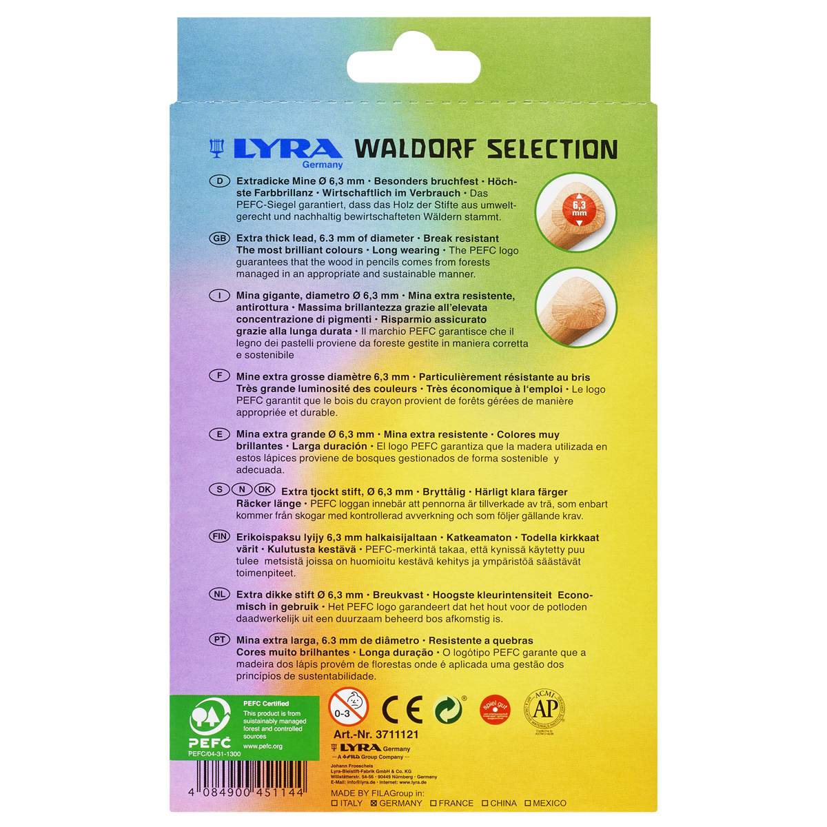 Super FERBY Colored Pencil Sets 12-Color Set - Waldorf Selection