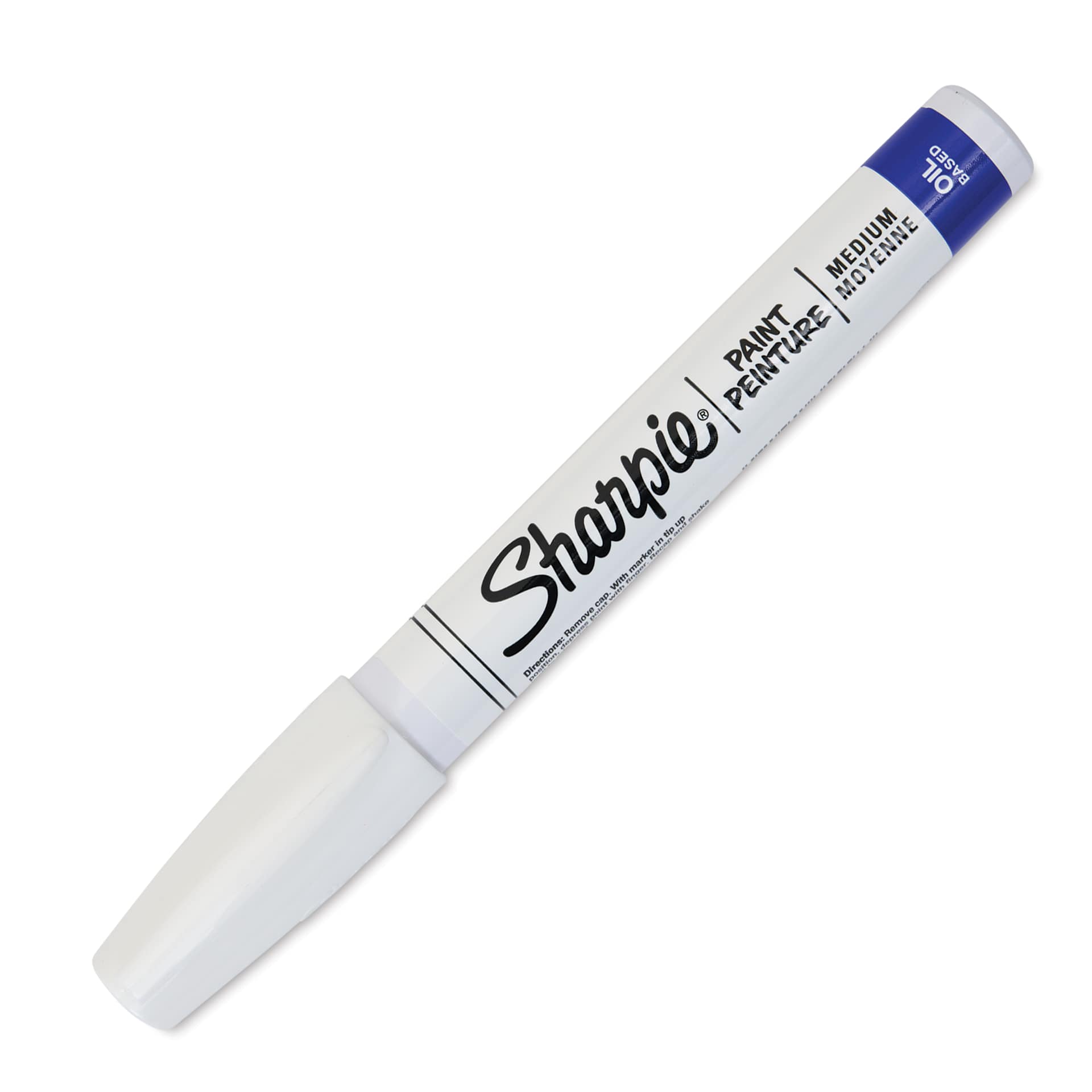 Sharpie Oil-Based Paint Marker - White, Medium Point, cap on