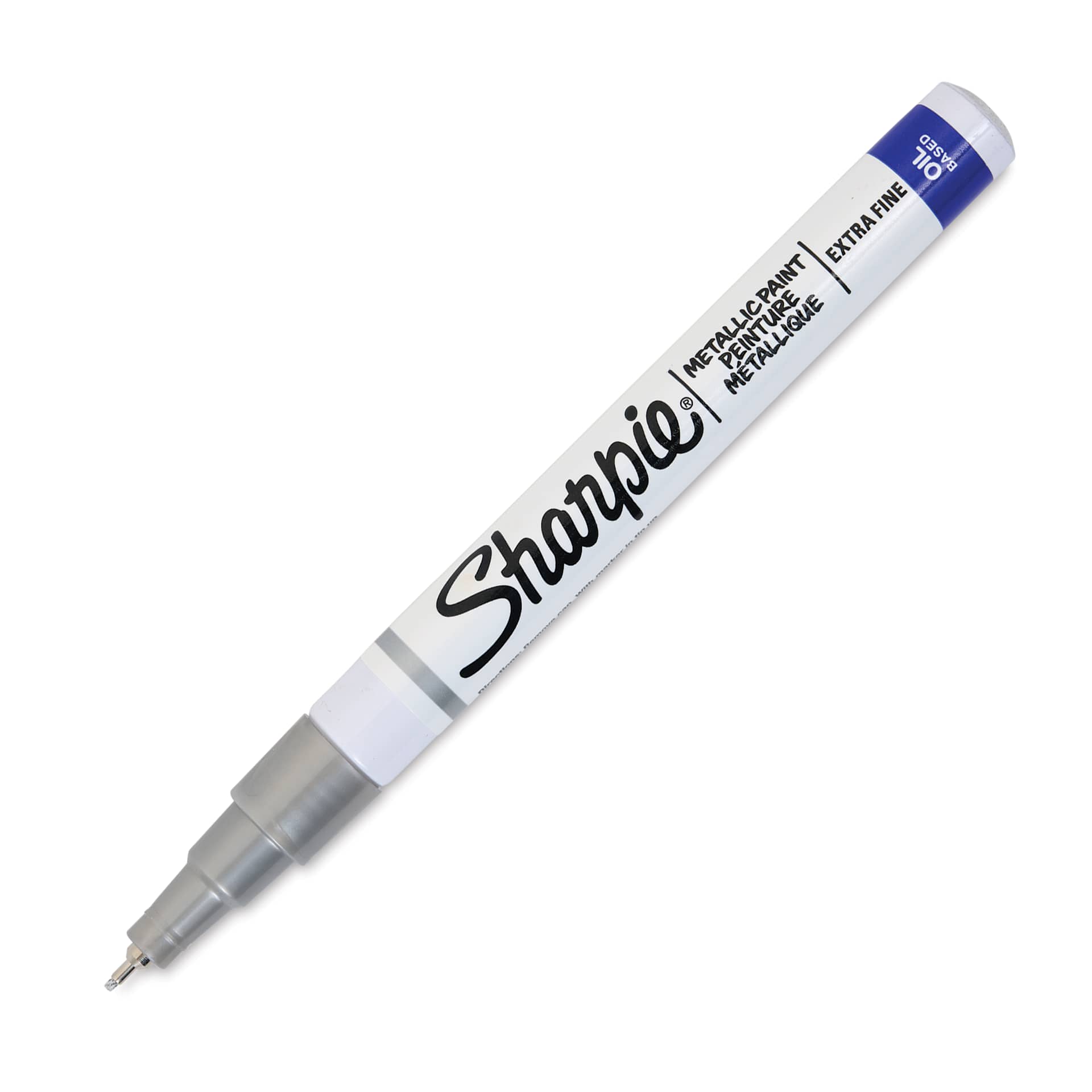 Sharpie Oil-Based Paint Marker - Metallic Silver, Extra Fine Point, cap off