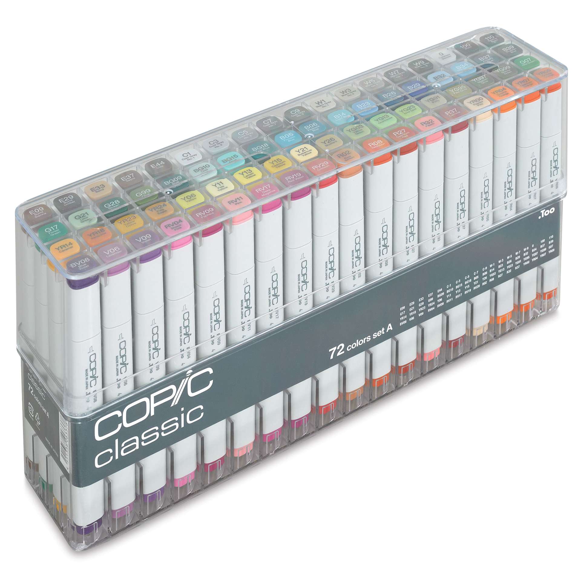 Copic Classic Marker - Set of 72, Set A Broad Range