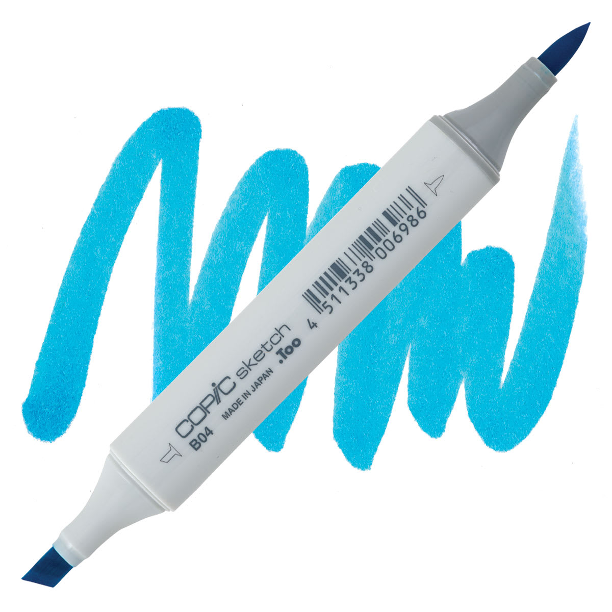 Copic Sketch Marker - Tahitian Blue B04 marker and swatch