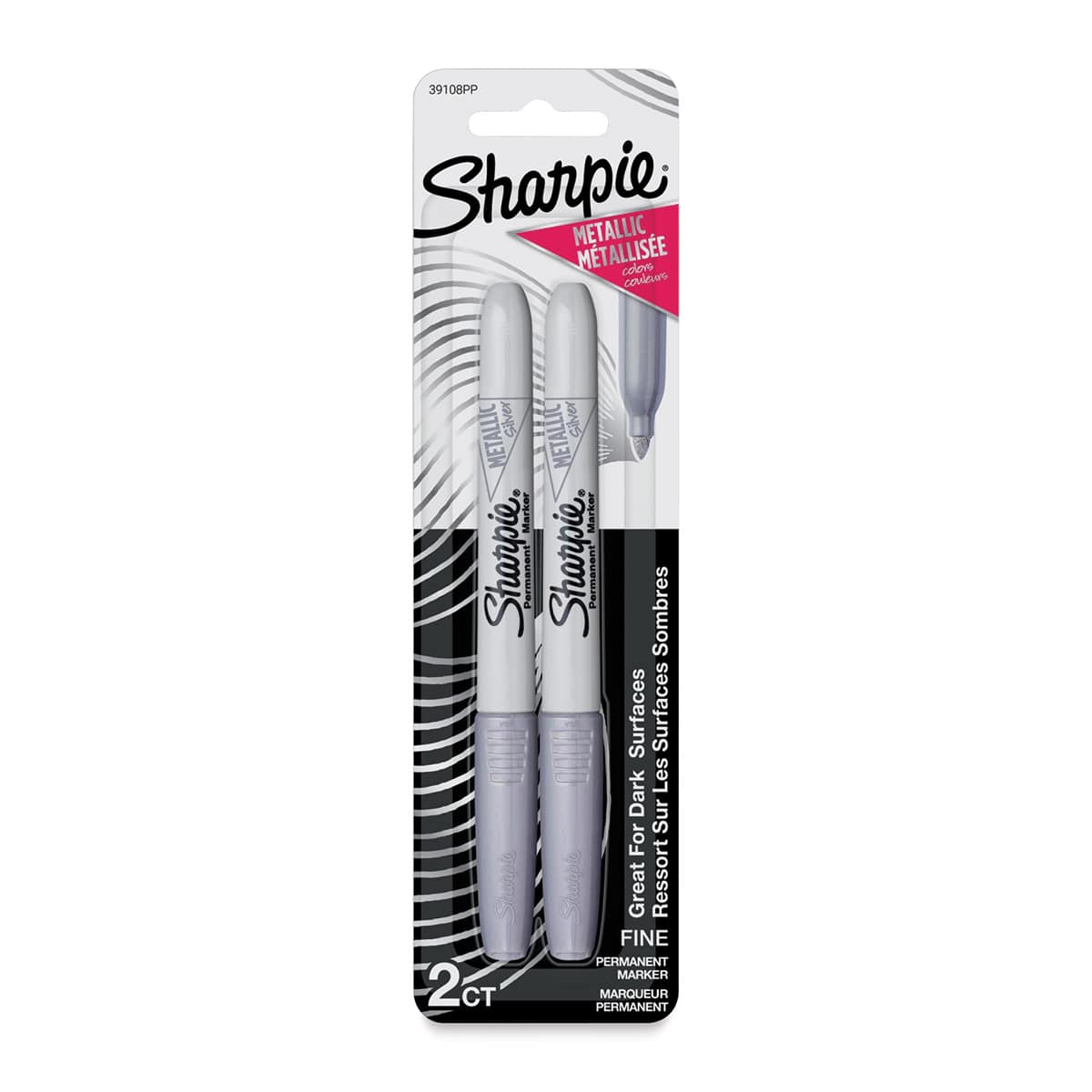 Sharpie Metallic Fine Point Marker - Silver, Pkg of 2 Sharpie Metallic Fine Point Marker - Silver, Pkg of 2