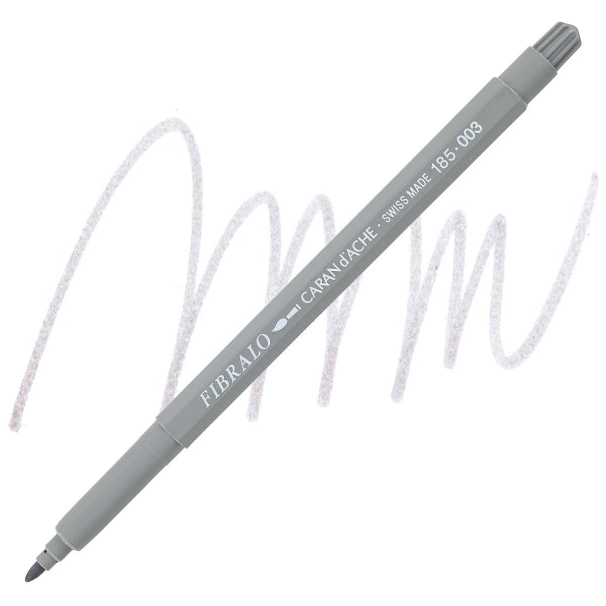 Caran d'Ache Fibralo Marker - Light Grey marker and swatch