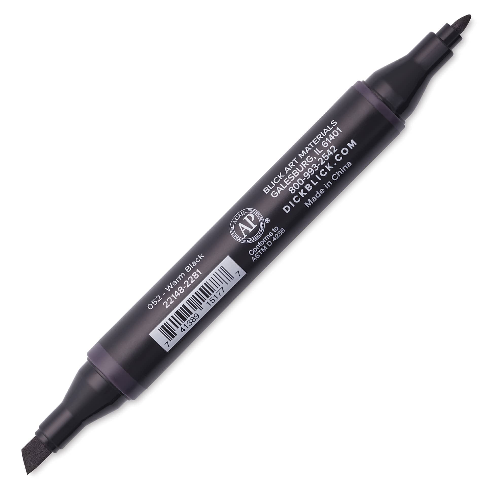 Blick Studio Alcohol Art Marker - 052 Warm Black, marker with caps off