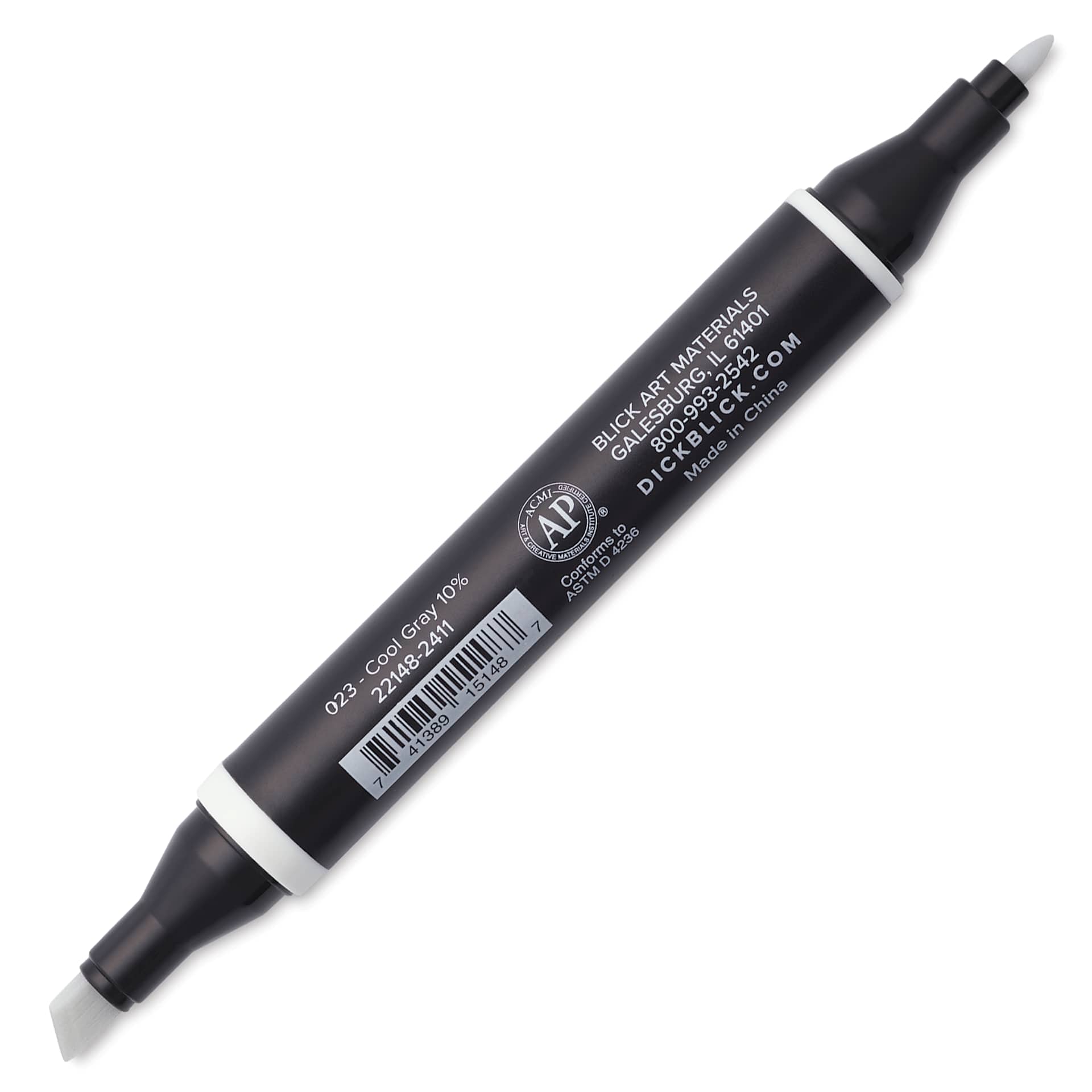 Blick Studio Alcohol Art Marker - 023 Cool Gray 10%, marker with caps off