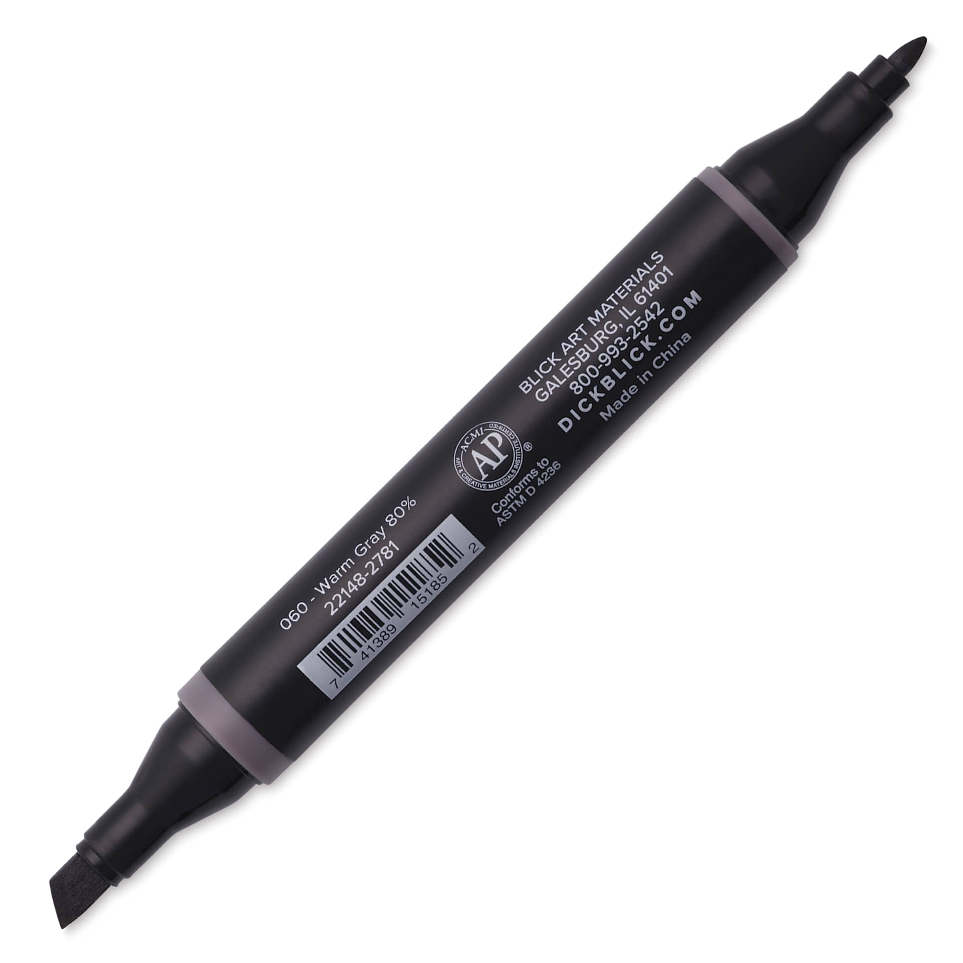 Blick Studio Alcohol Art Marker - 060 Warm Gray 80%, marker with caps off