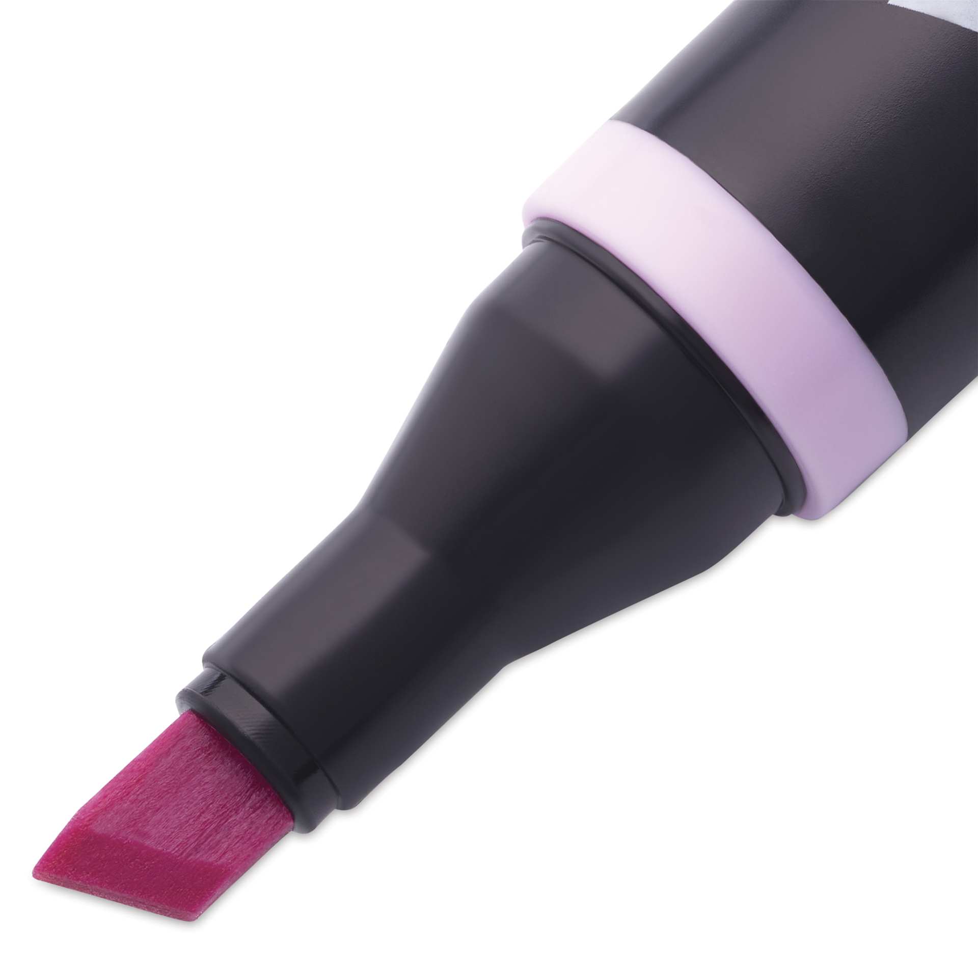 Blick Studio Alcohol Art Marker - 126 Lavender Pink, close-up of the chisel tip