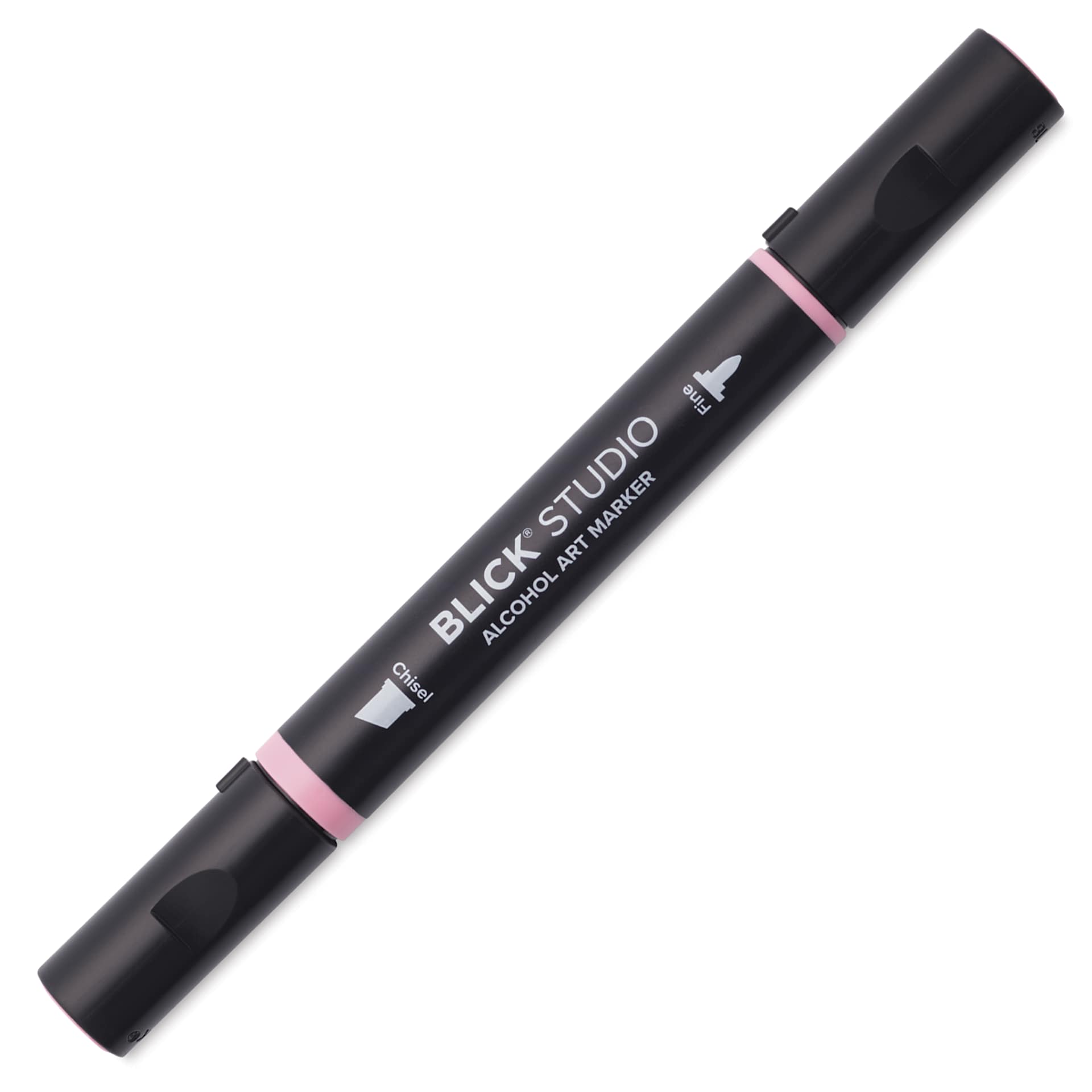 Blick Studio Alcohol Art Marker - 011 Coral Pink, marker with caps on
