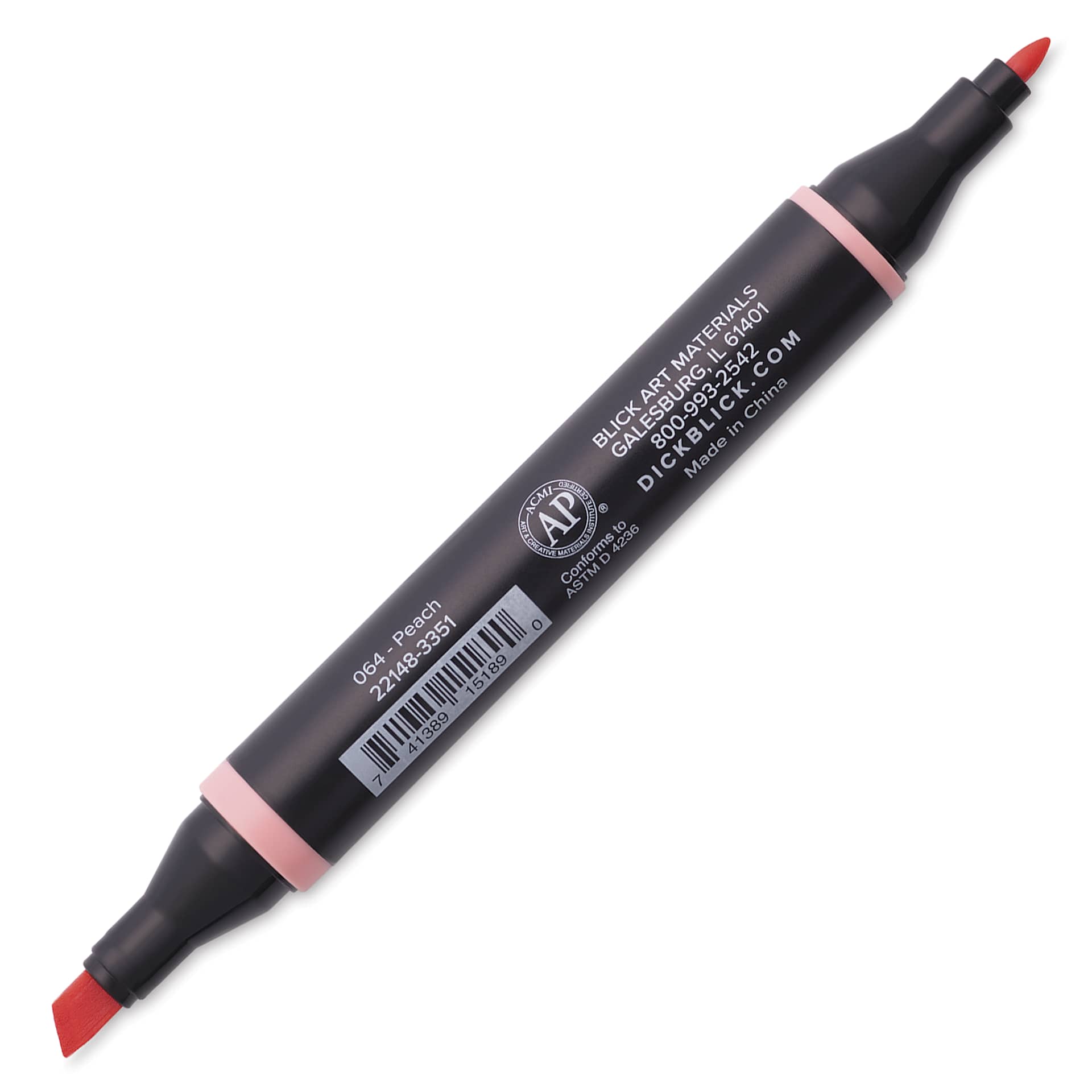 Blick Studio Alcohol Art Marker - 064 Peach, marker with caps off