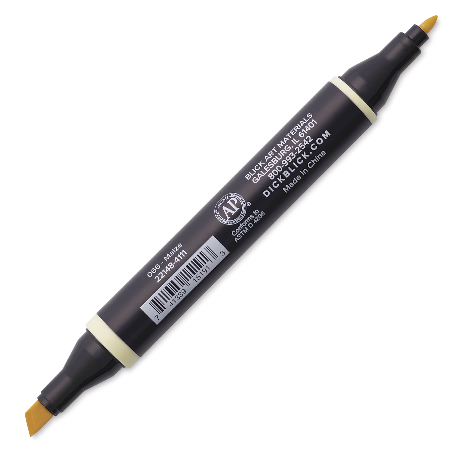 Blick Studio Alcohol Art Marker - 066 Maize, marker with caps off
