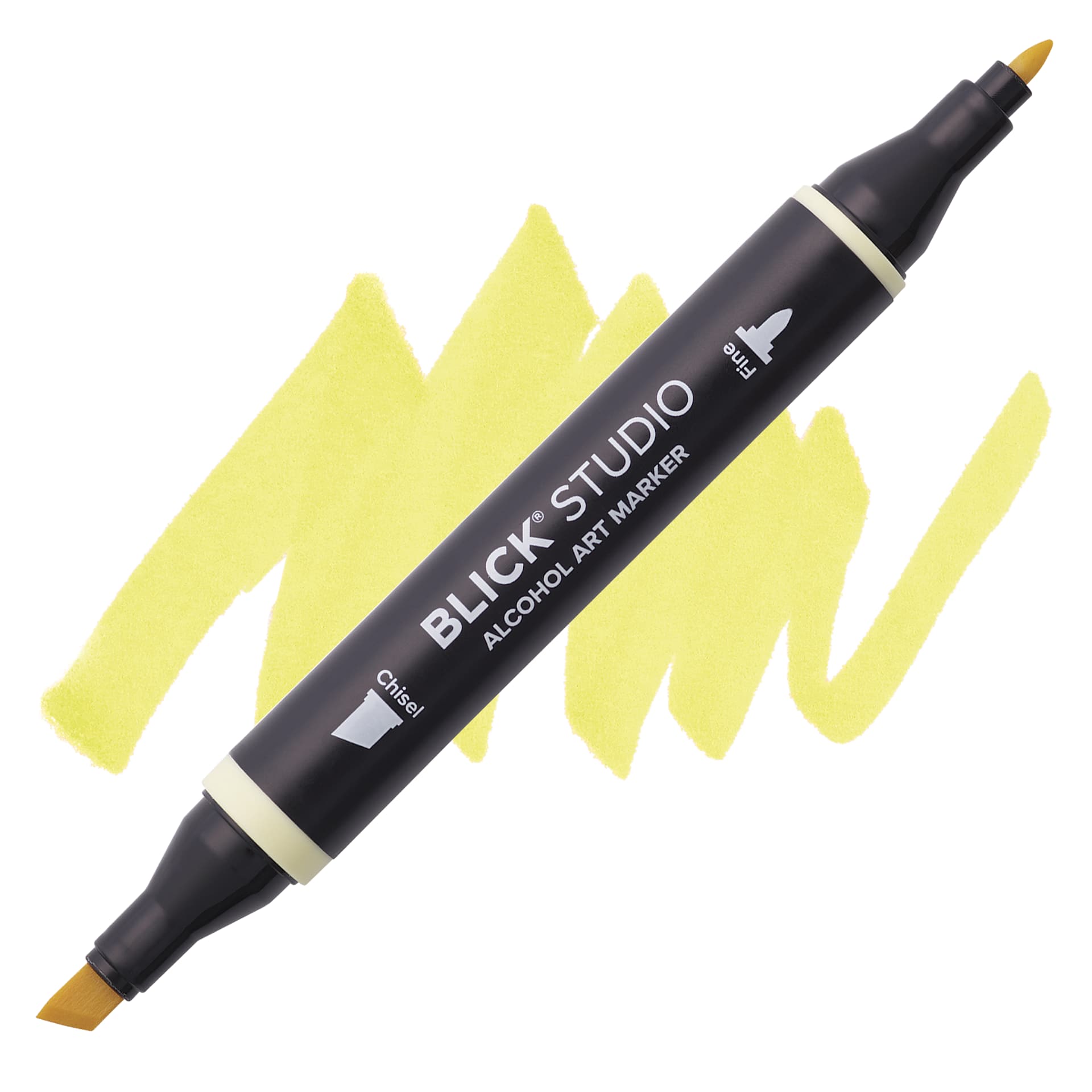 Blick Studio Alcohol Art Marker - 066 Maize, swatch and marker