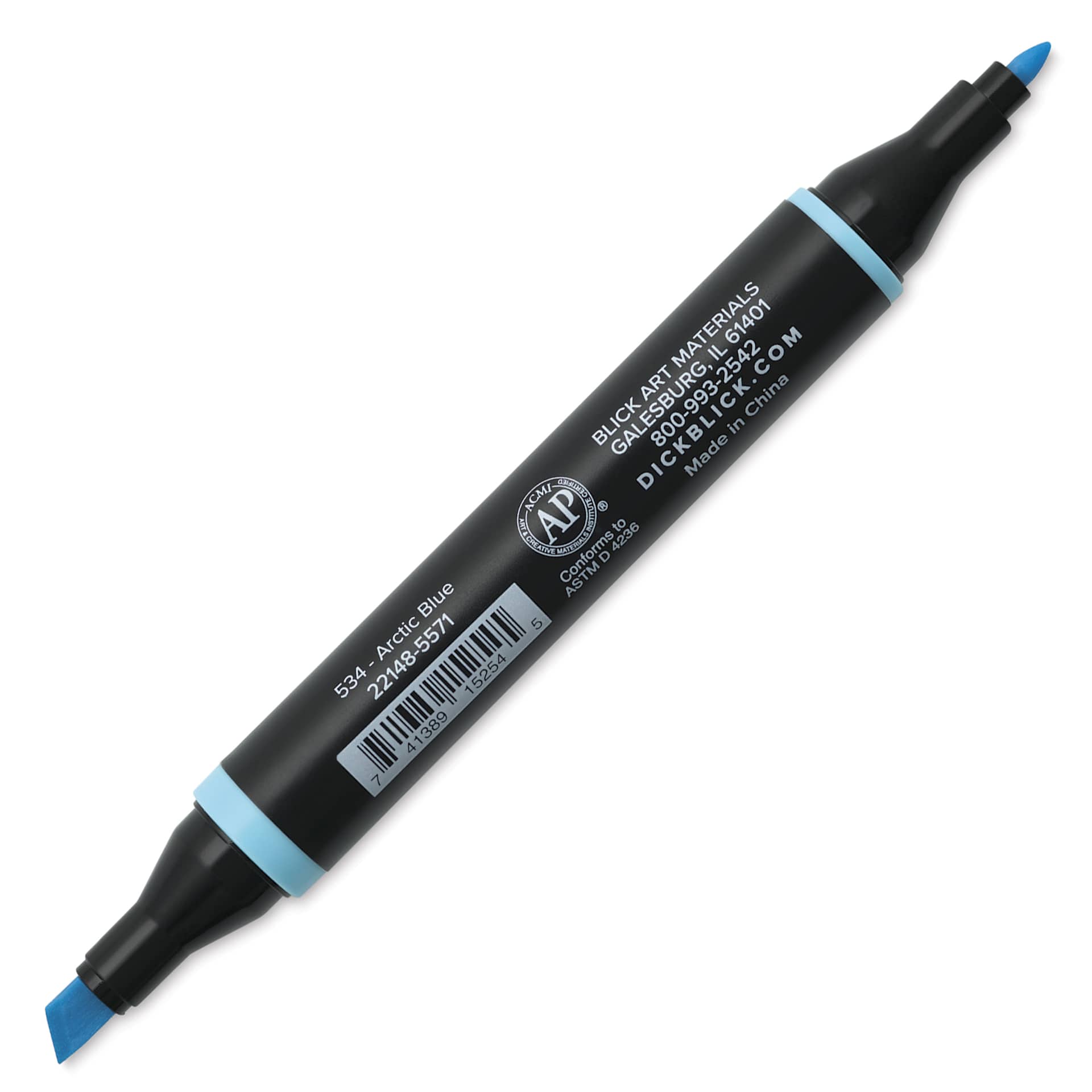 Blick Studio Alcohol Art Marker - 534 Arctic Blue, caps off