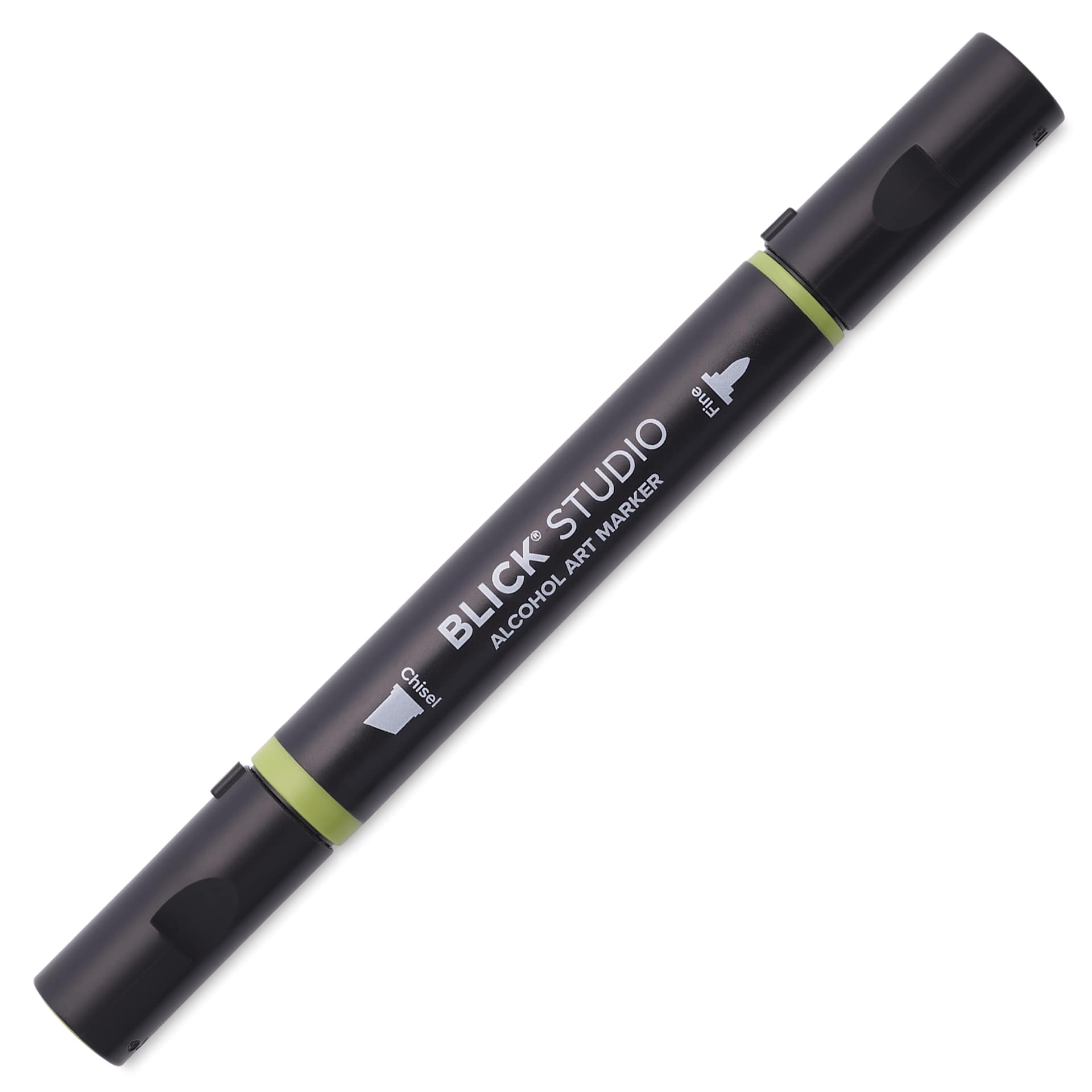Blick Studio Alcohol Art Marker - 048 Leaf Green, marker with caps on