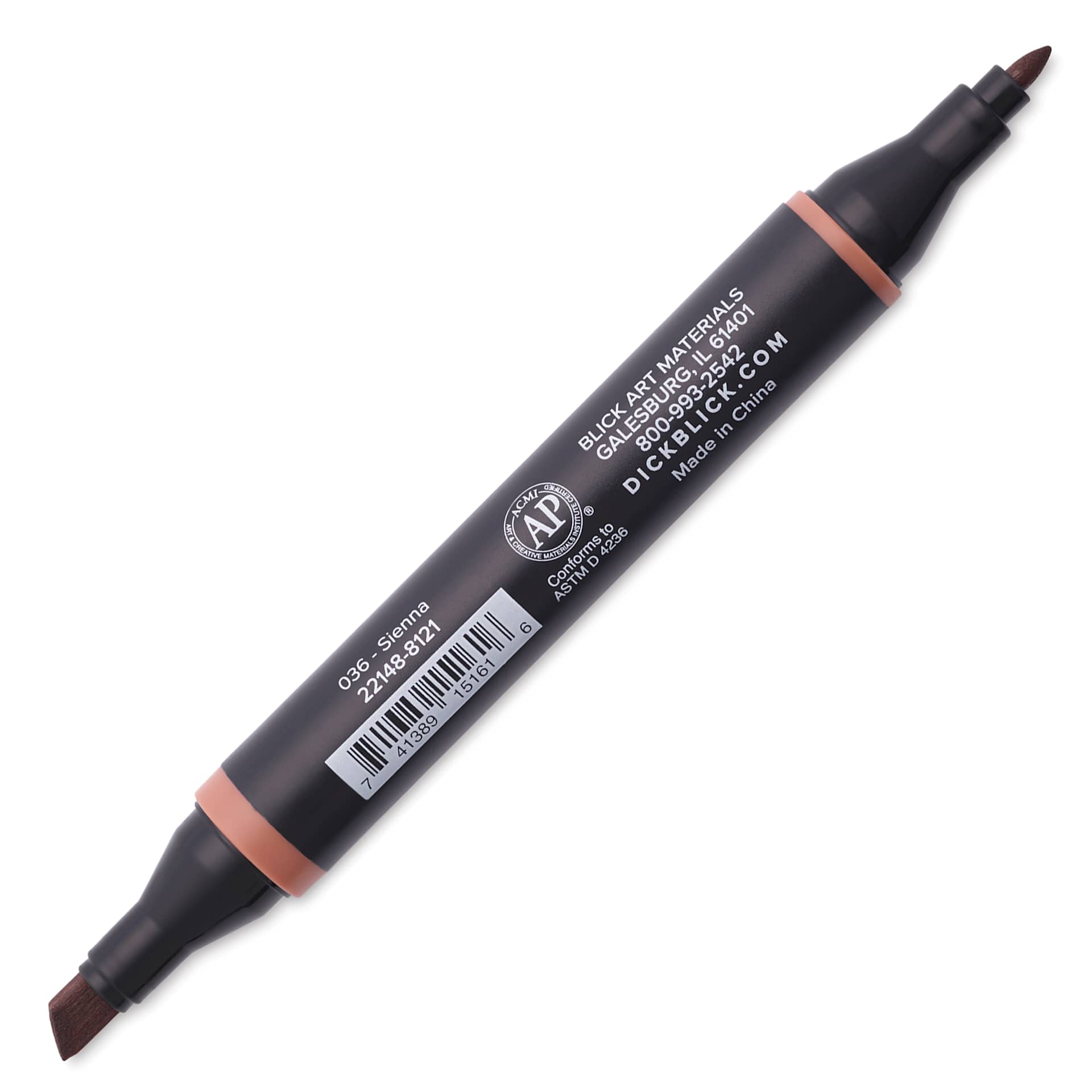 Blick Studio Alcohol Art Marker - 036 Sienna, marker with caps off