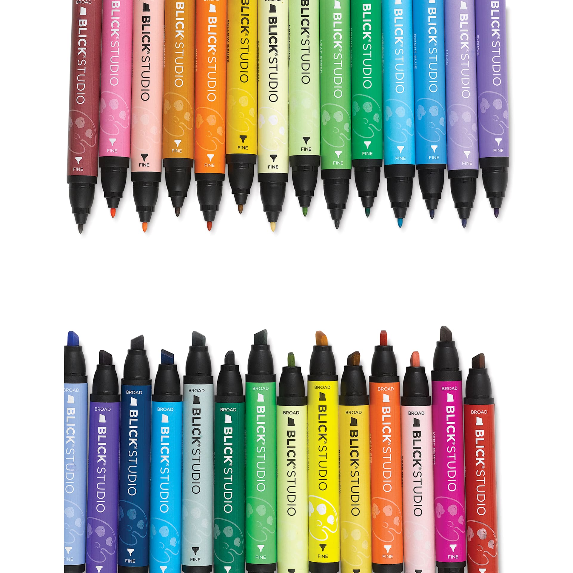 Blick Studio Markers (rainbow of colors showing both tips) Blick Studio Markers (rainbow of colors showing both tips)