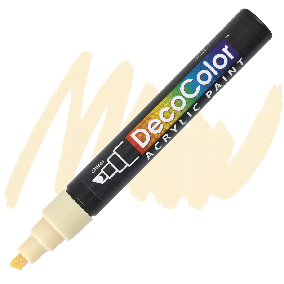 Decocolor Acrylic Paint Marker - Pale Orange marker and swatch