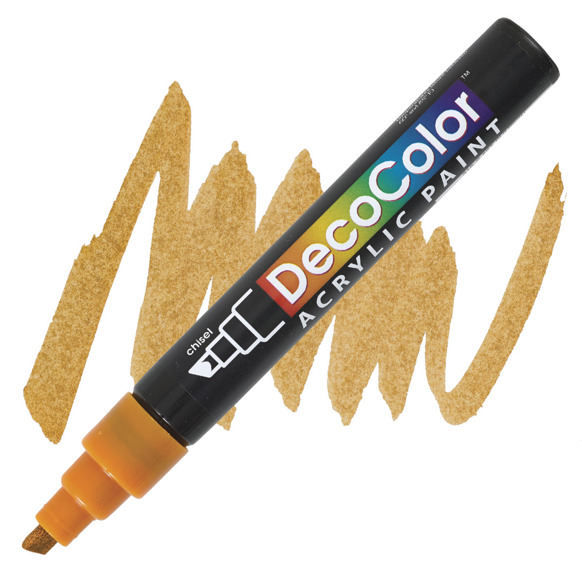 Decocolor Acrylic Paint Marker - Pumpkin marker and swatch Decocolor Acrylic Paint Marker - Pumpkin marker and swatch