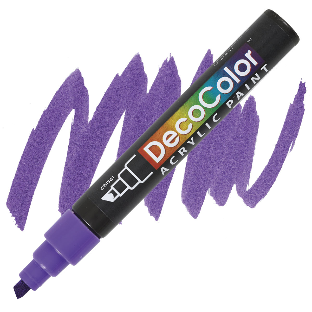 Decocolor Acrylic Paint Marker - Violet marker and swatch Decocolor Acrylic Paint Marker - Violet marker and swatch