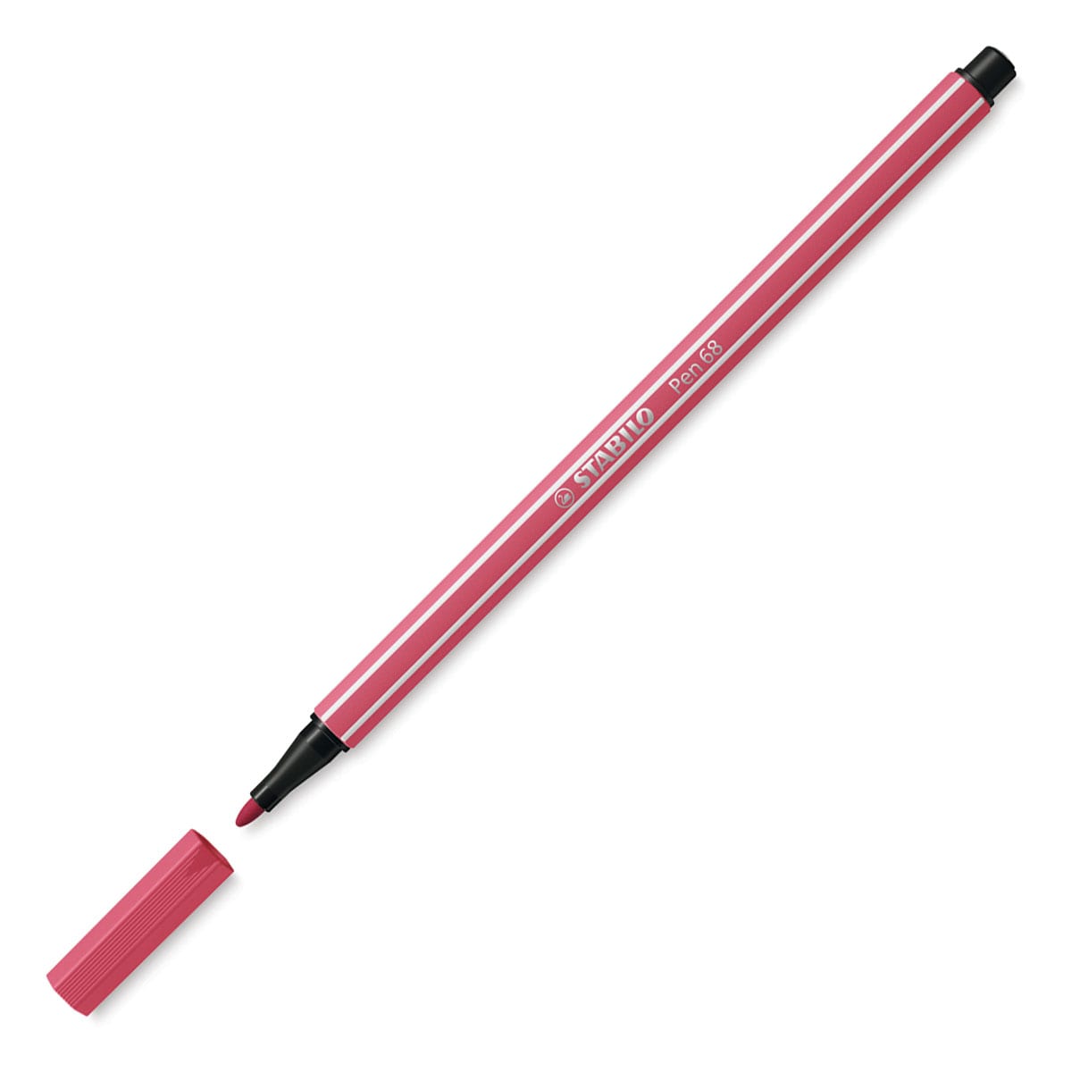 Stabilo Pen 68 - Strawberry Red (pen with cap removed)