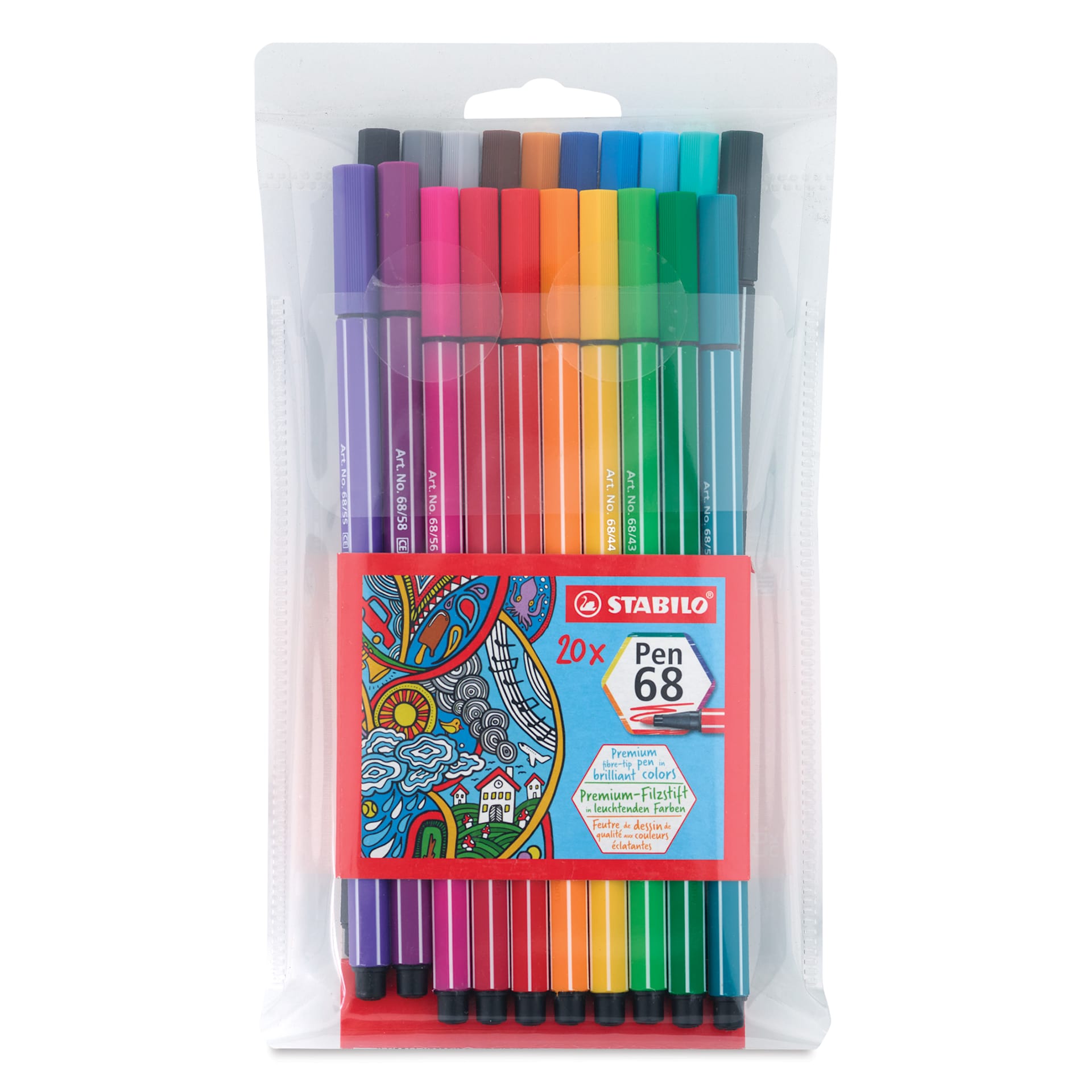 Stabilo Pen 68 Set - Set of 20, Assorted Colors