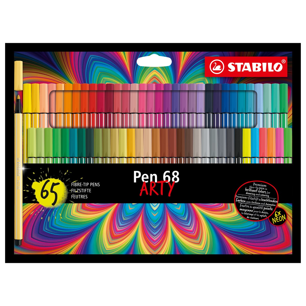 Stabilo Pen 68 Set - Set of 65, Arty Colors