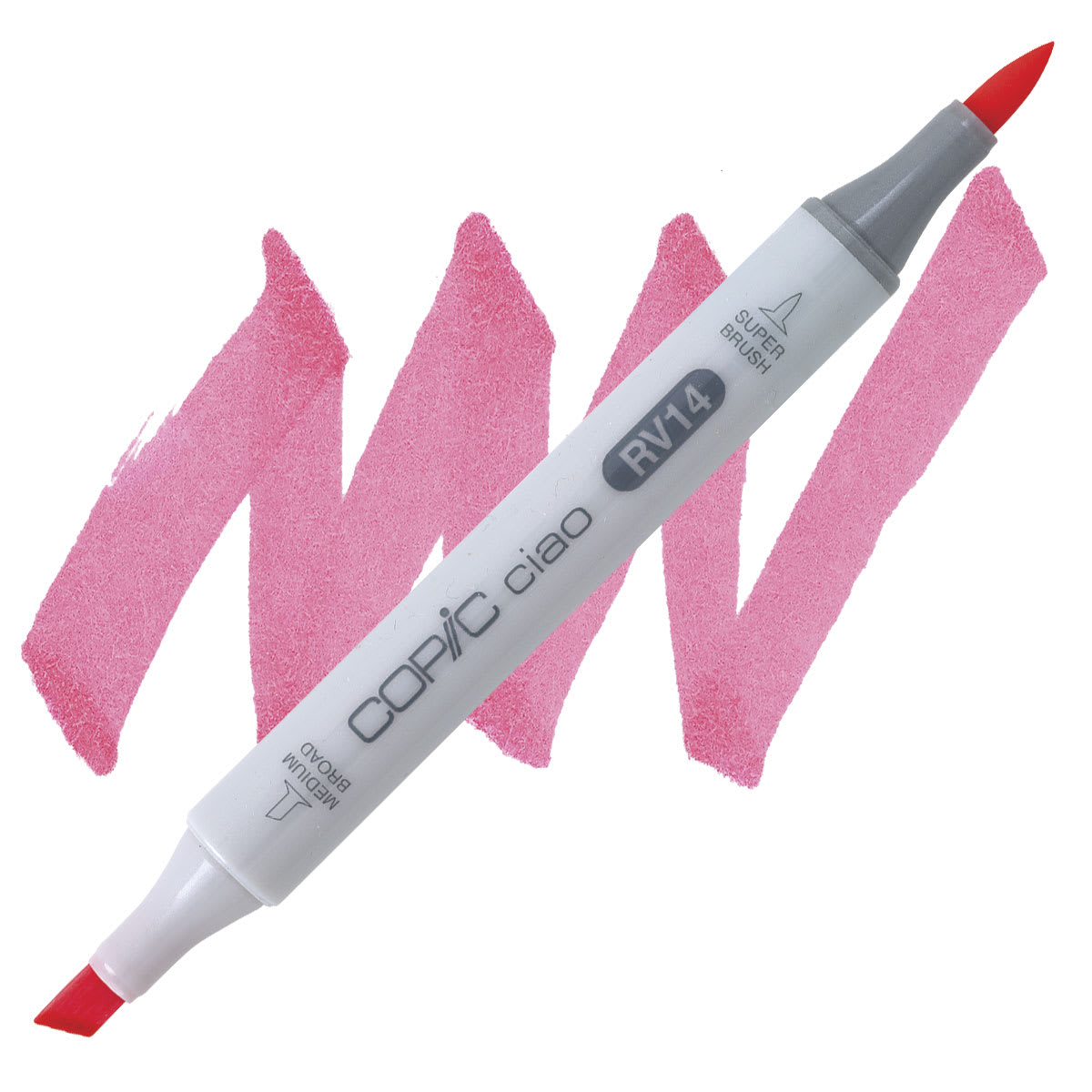 Copic Ciao Double Ended Marker - Begonia Pink RV14 marker and swatch