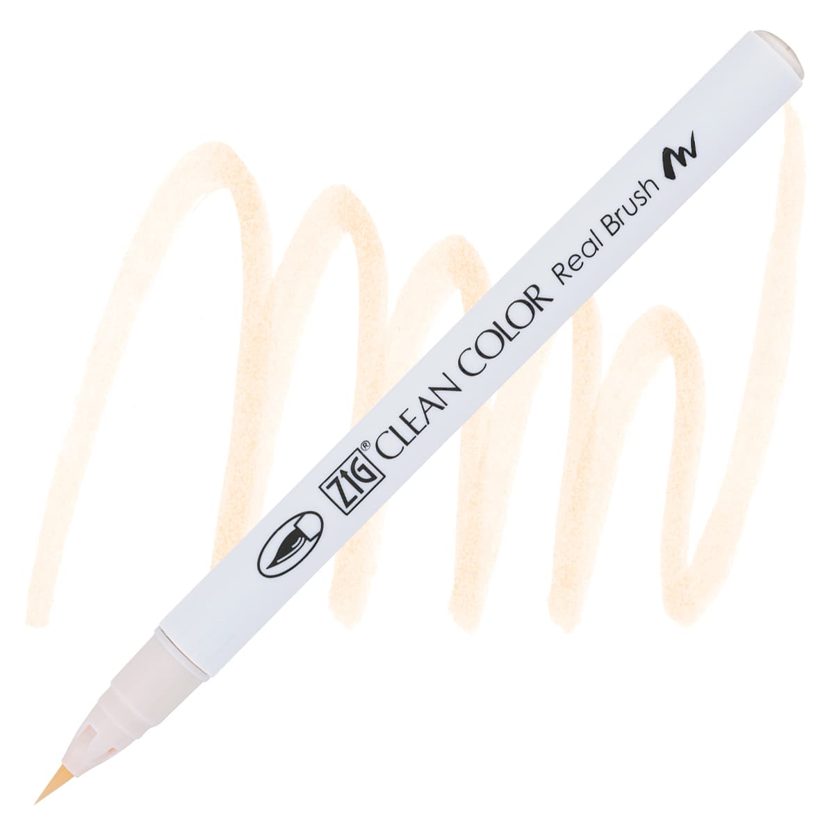 Kuretake Zig Clean Color Real Brush Pen - Vanilla pen and swatch