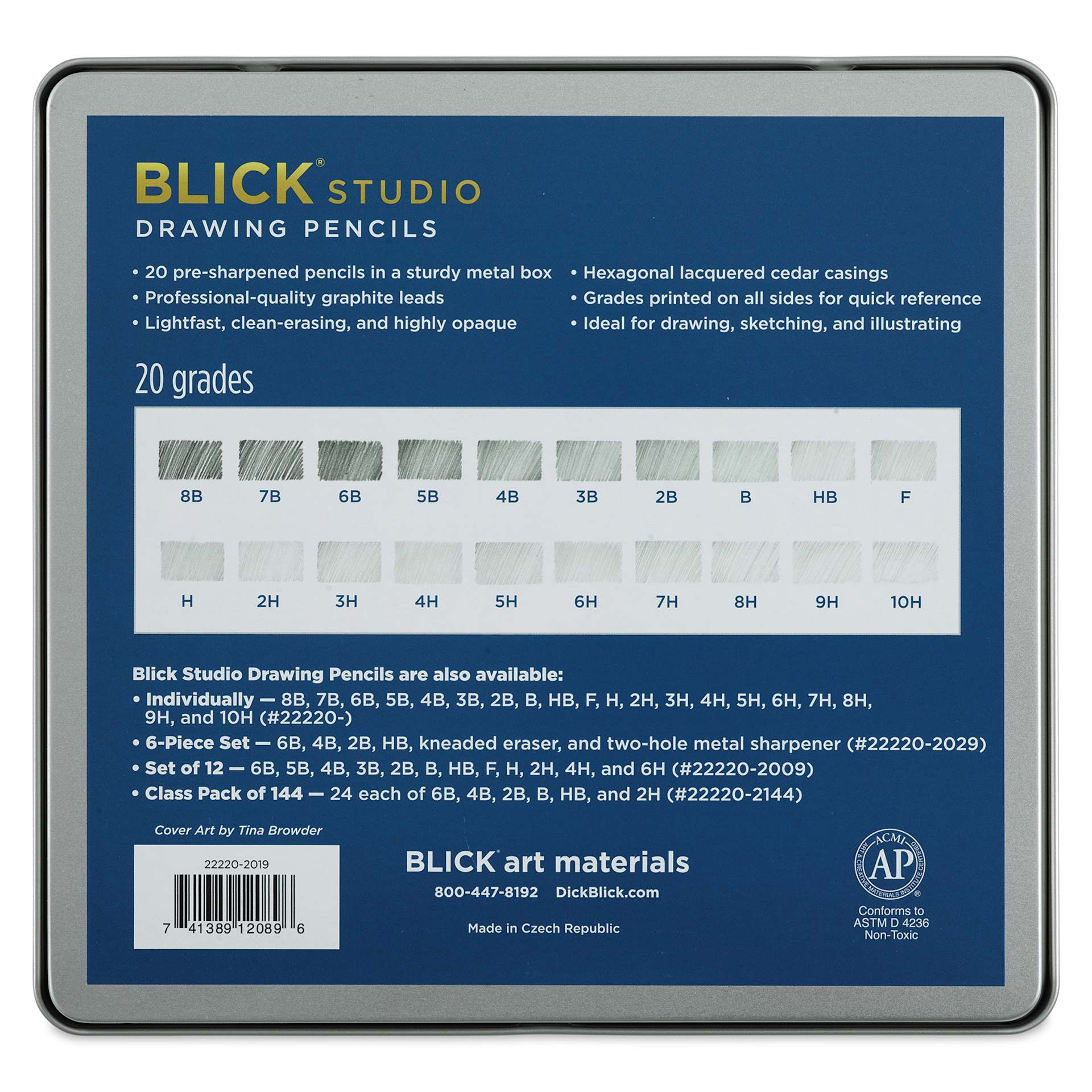 Blick Studio Drawing Pencils - Set of 20 (back of package) Blick Studio Drawing Pencils - Set of 20 (back of package)