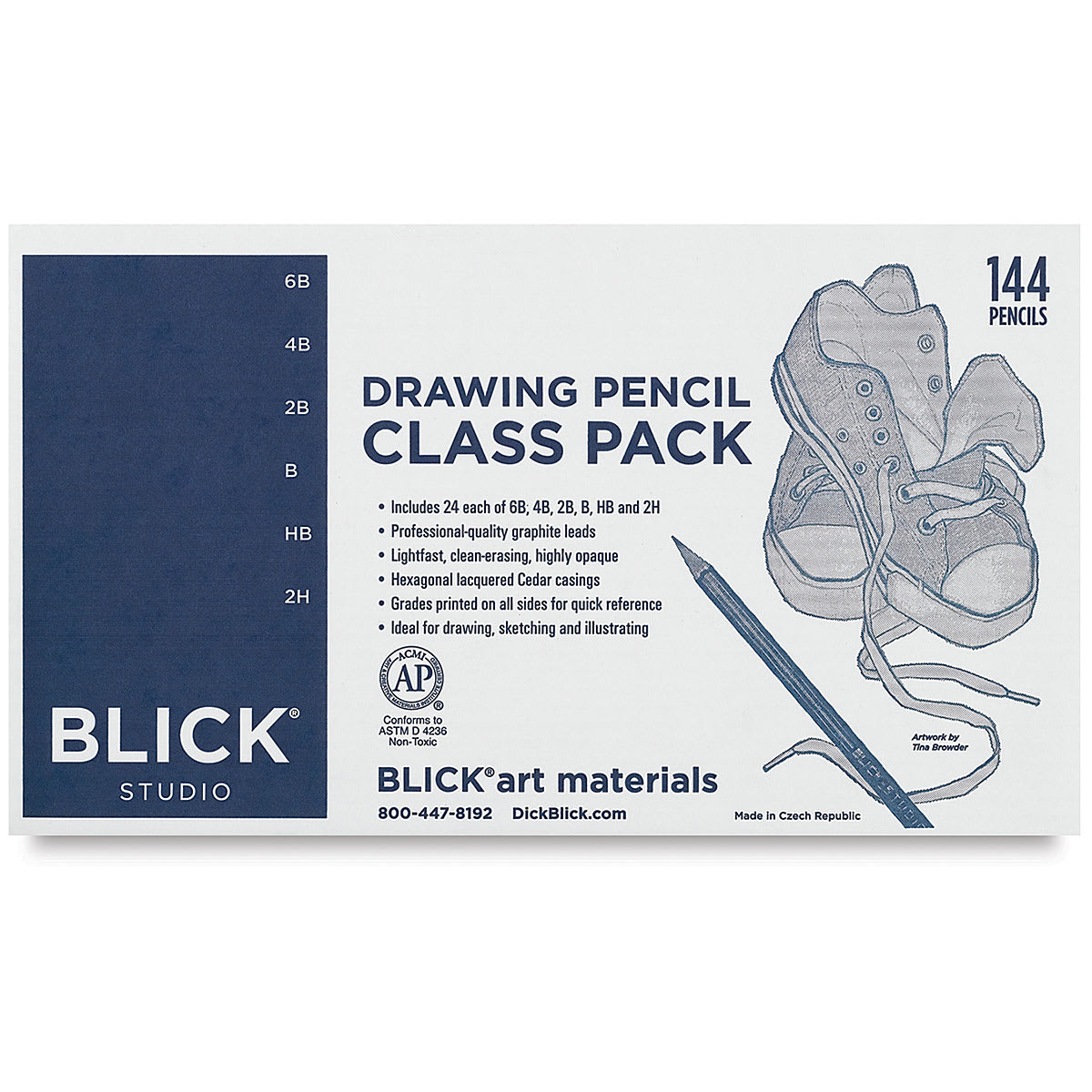 Blick Studio Drawing Pencils - Class Pack of 144, packaging front