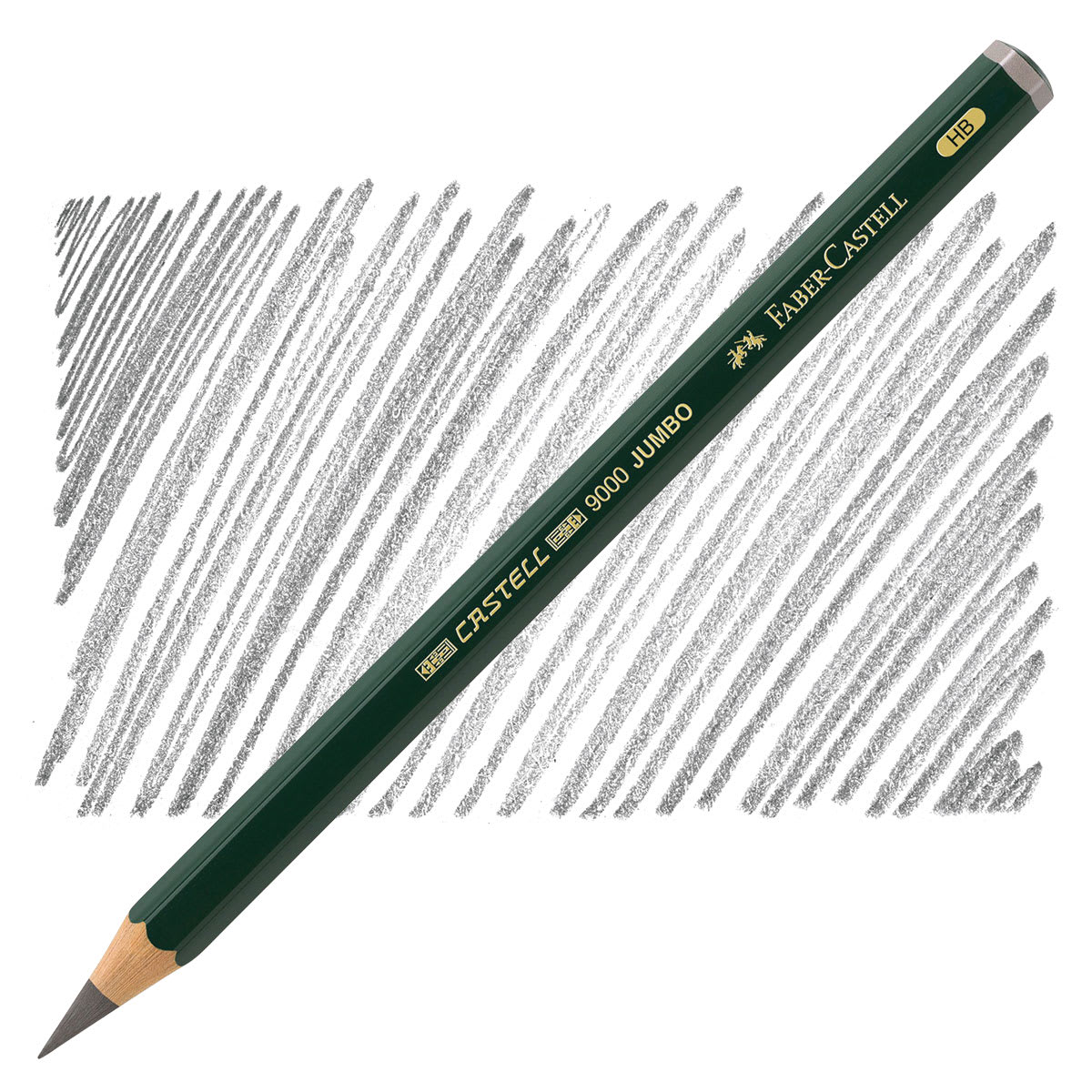 Faber-Castell 9000 Jumbo Pencil - HB pencil and swatch