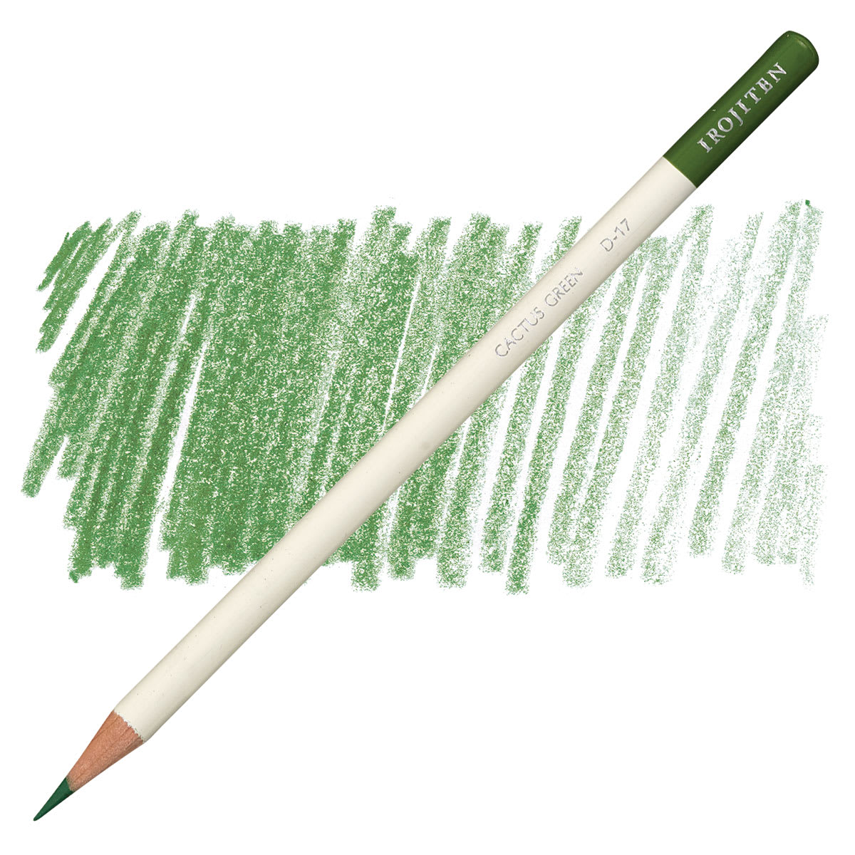 Irojiten Color Pencil - Cactus Green pencil and swatch