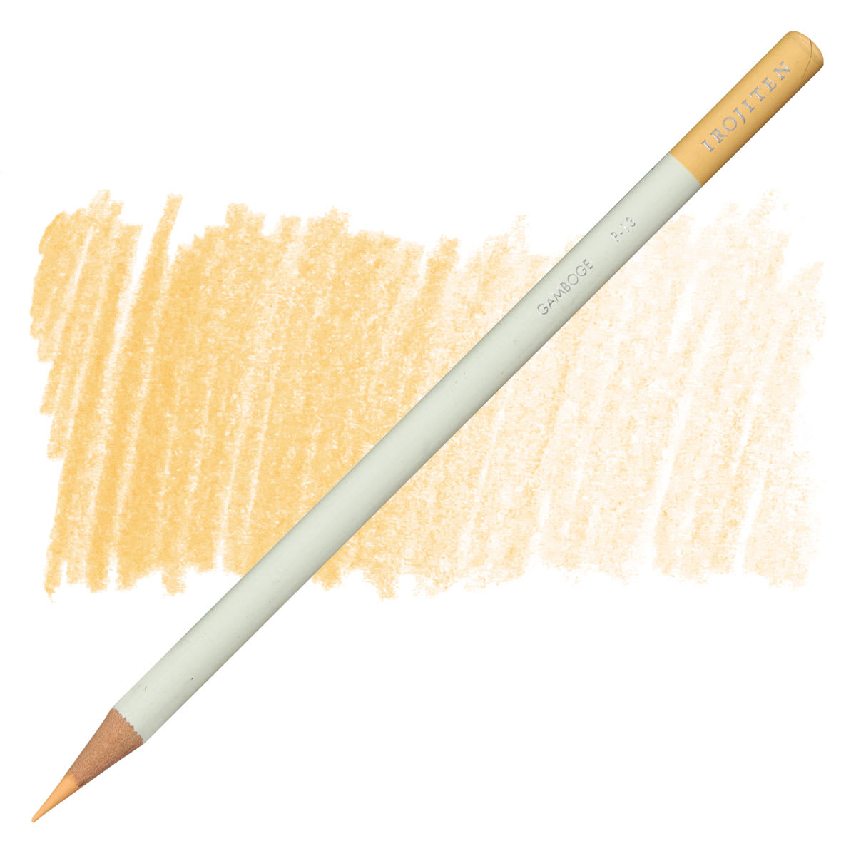 Irojiten Color Pencil - Gamboge pencil and swatch