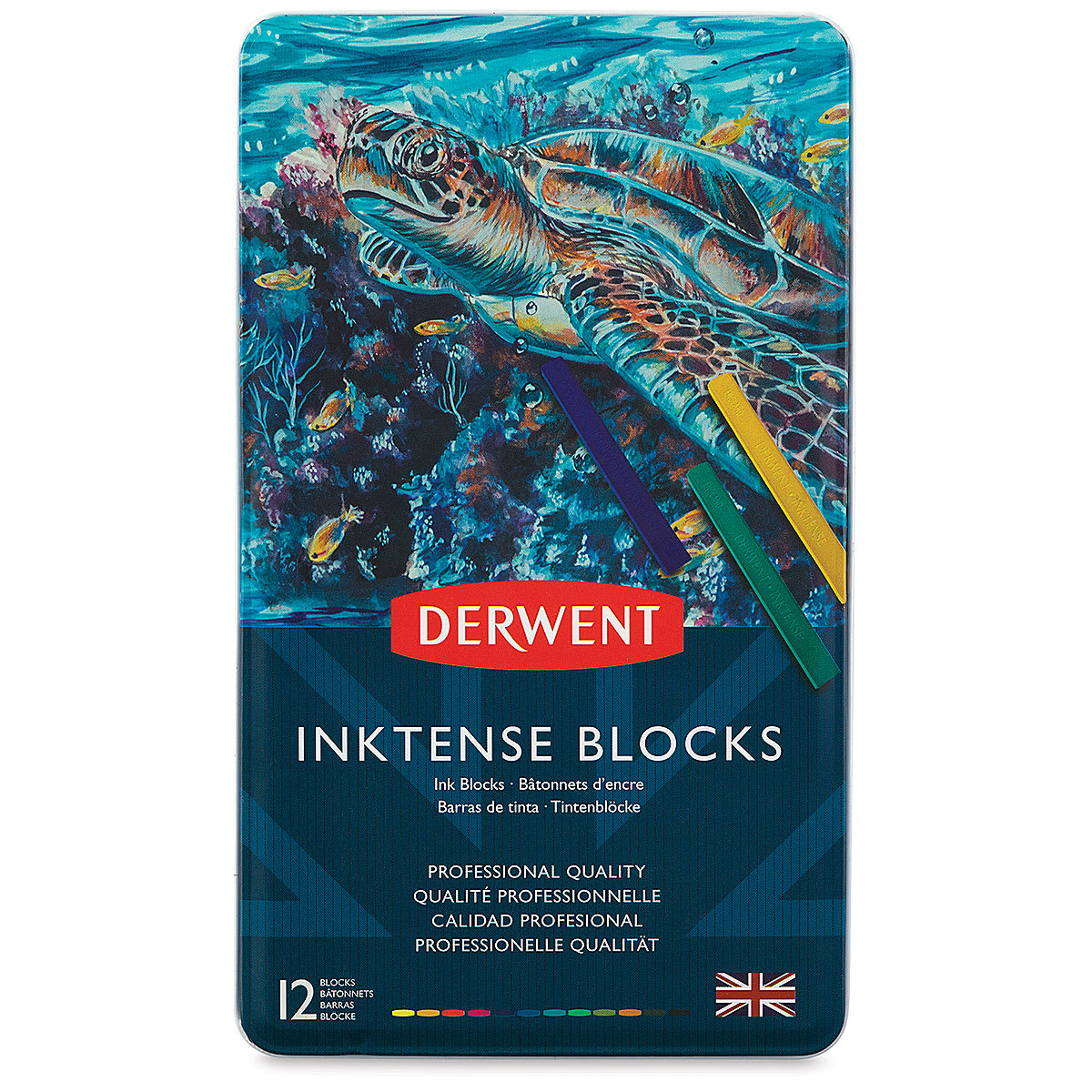 Derwent Inktense Blocks, Set of 12 (front of package) Derwent Inktense Blocks, Set of 12 (front of package)