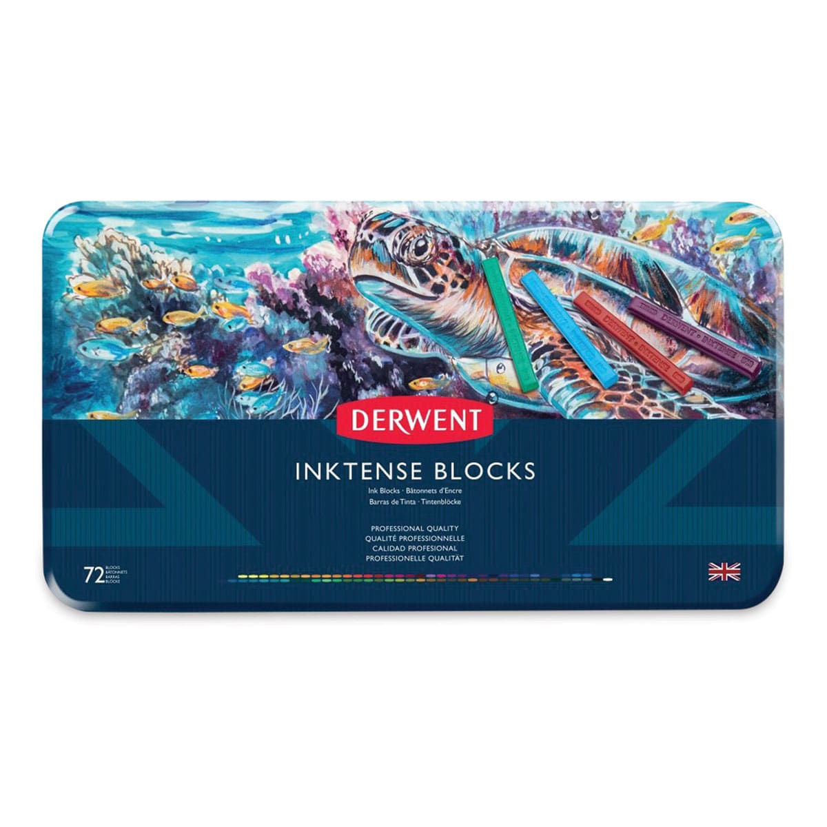 Derwent Inktense Block Set - Set of 72 (front of package)
