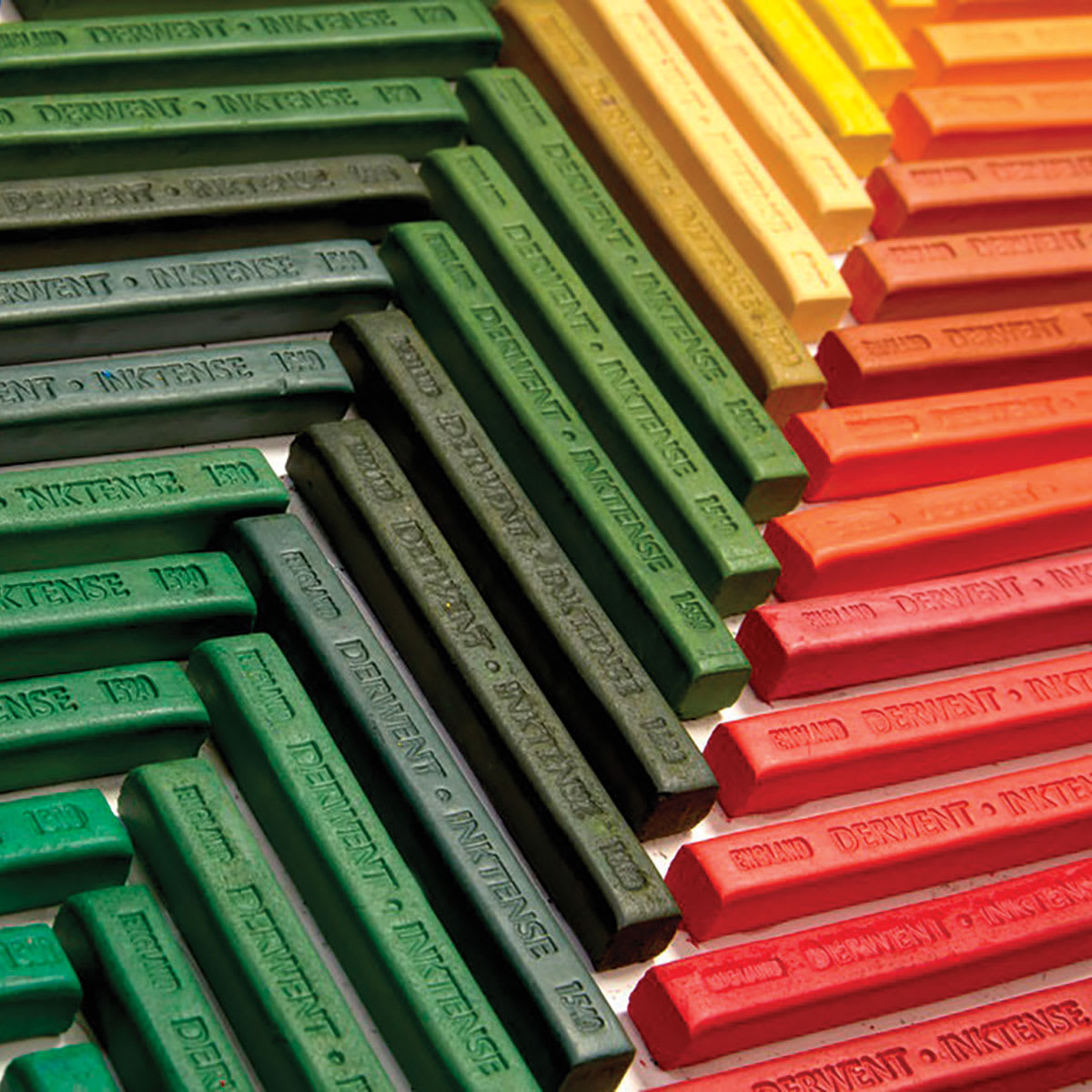Derwent Inktense Blocks (blocks lined up in a chevron pattern) Derwent Inktense Blocks (blocks lined up in a chevron pattern)