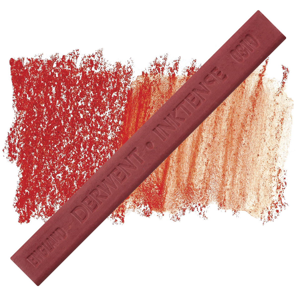 Derwent Inktense Block - Mid Vermilion block and swatch