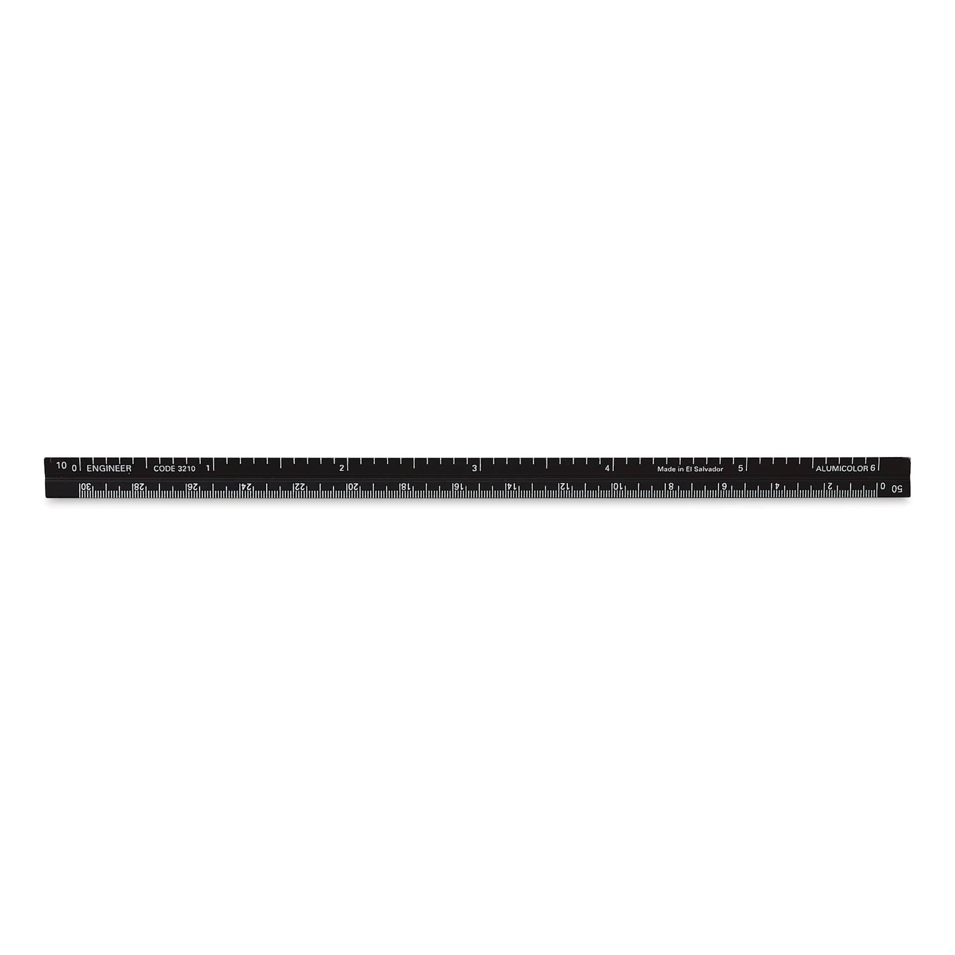Alumicolor Pocket Scale - 6", Black, Engineering (side one)
