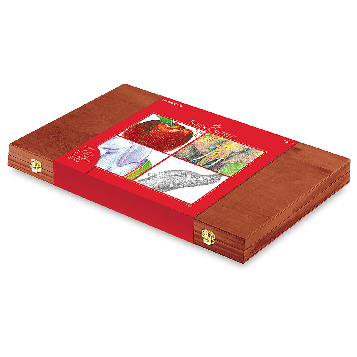 Faber-Castell Young Artists' Essentials Gift Set - Wood case closed with label
