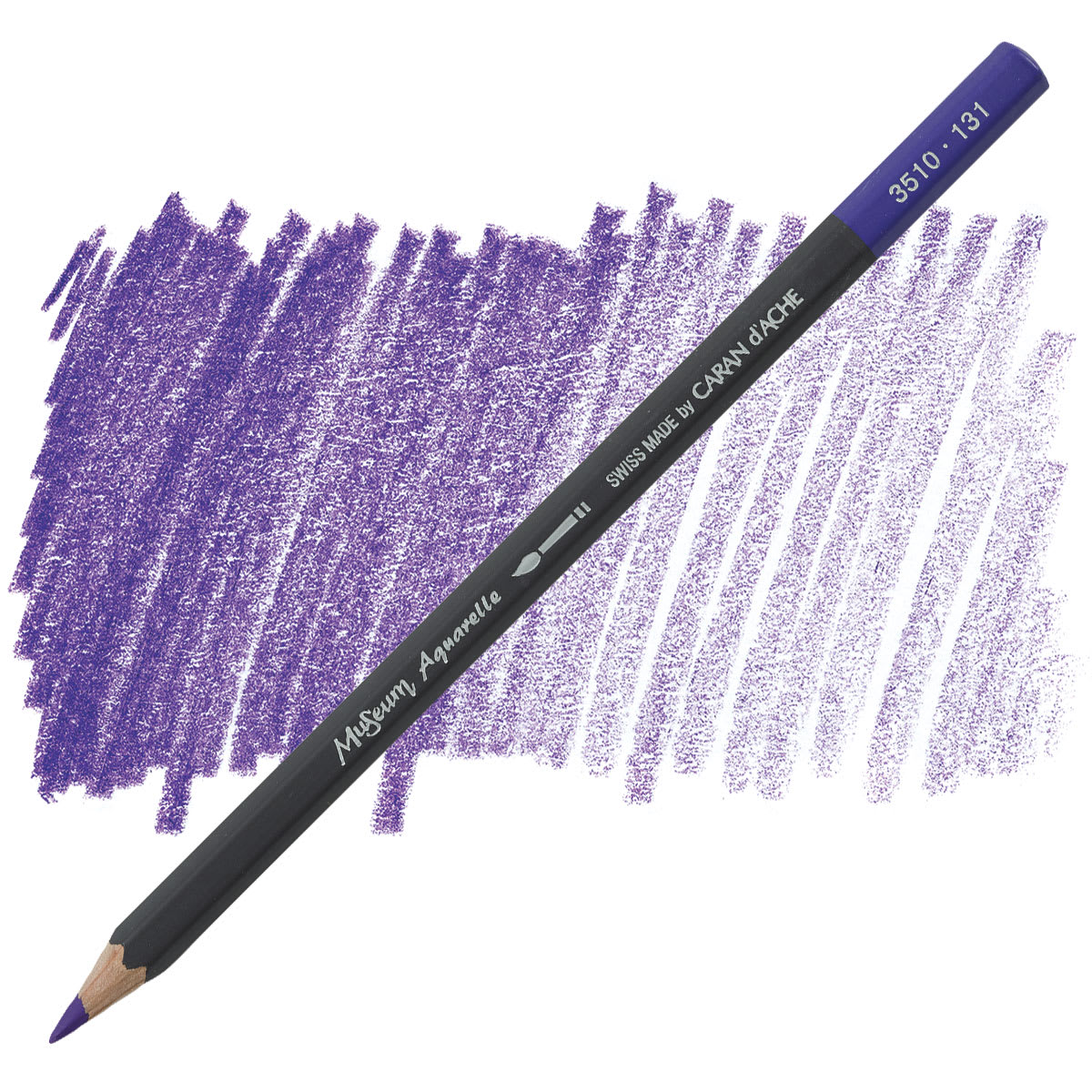 Caran D'Ache Museum Aquarelle Pencil - Periwinkle Blue pencil and swatch